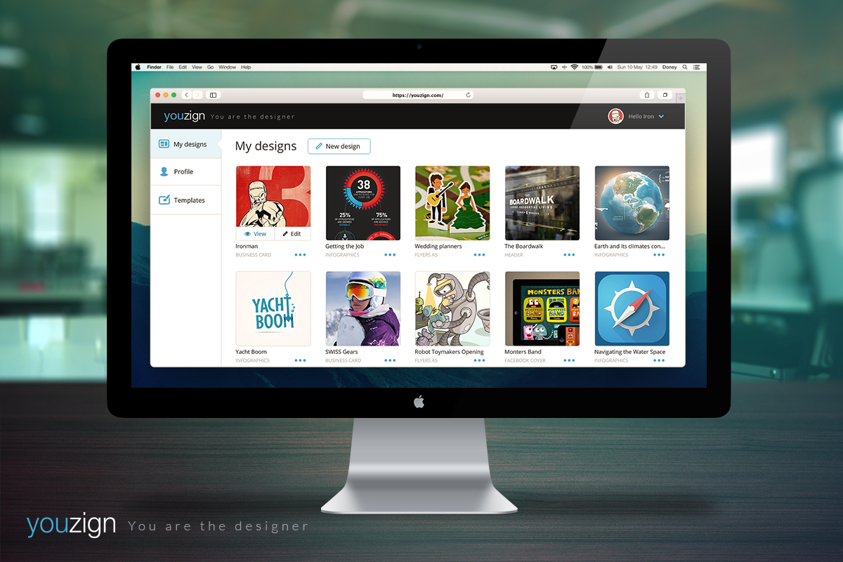 Dashboard in Macbook 1200 x 800 px