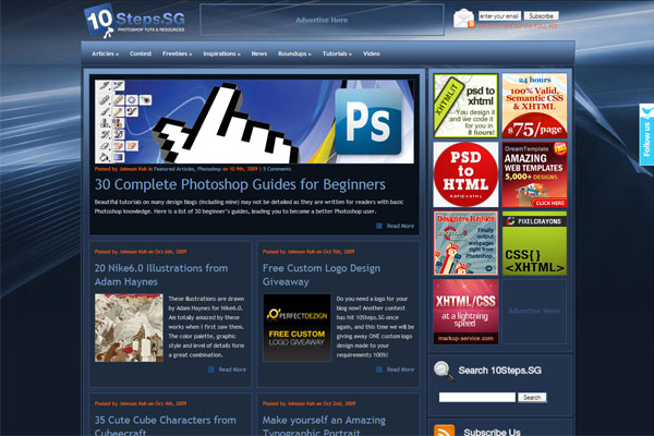 10steps - 25+ Inspirational Blog Designs 10steps - 25+ Inspirational Blog Designs