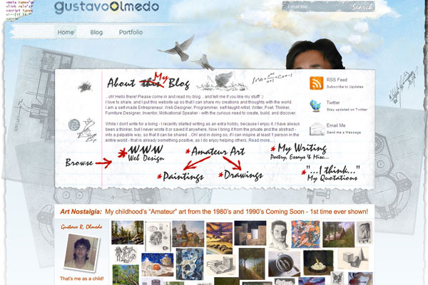 gustavoolmedo - 25+ Inspirational Blog Designs gustavoolmedo - 25+ Inspirational Blog Designs