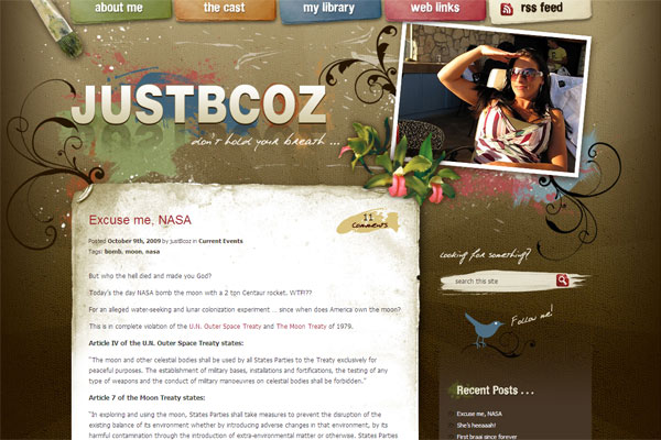 justbcoz - 25+ Inspirational Blog Designs justbcoz - 25+ Inspirational Blog Designs
