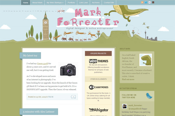 markforrester - 25+ Inspirational Blog Designs markforrester - 25+ Inspirational Blog Designs
