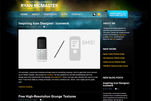 ryanmcmaster - 25+ Inspirational Blog Designs ryanmcmaster - 25+ Inspirational Blog Designs