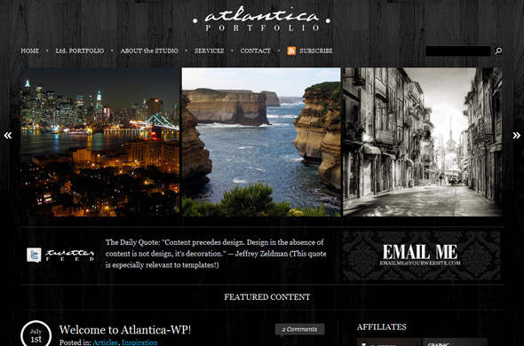 100 Best Premium WordPress Themes of 2009 - WordPress template - Dark Atlantica