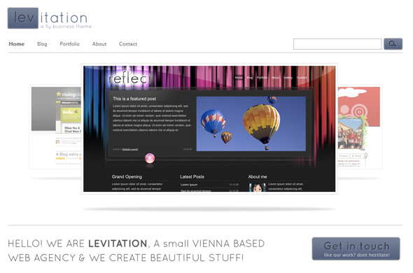 100 Best Premium WordPress Themes of 2009 - WordPress template - Leviation