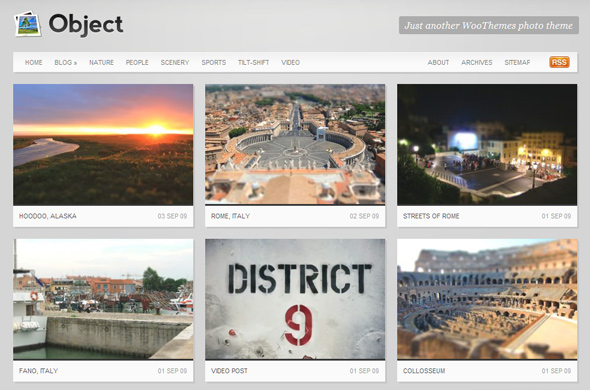 100 Best Premium WordPress Themes of 2009 - WordPress template - Object