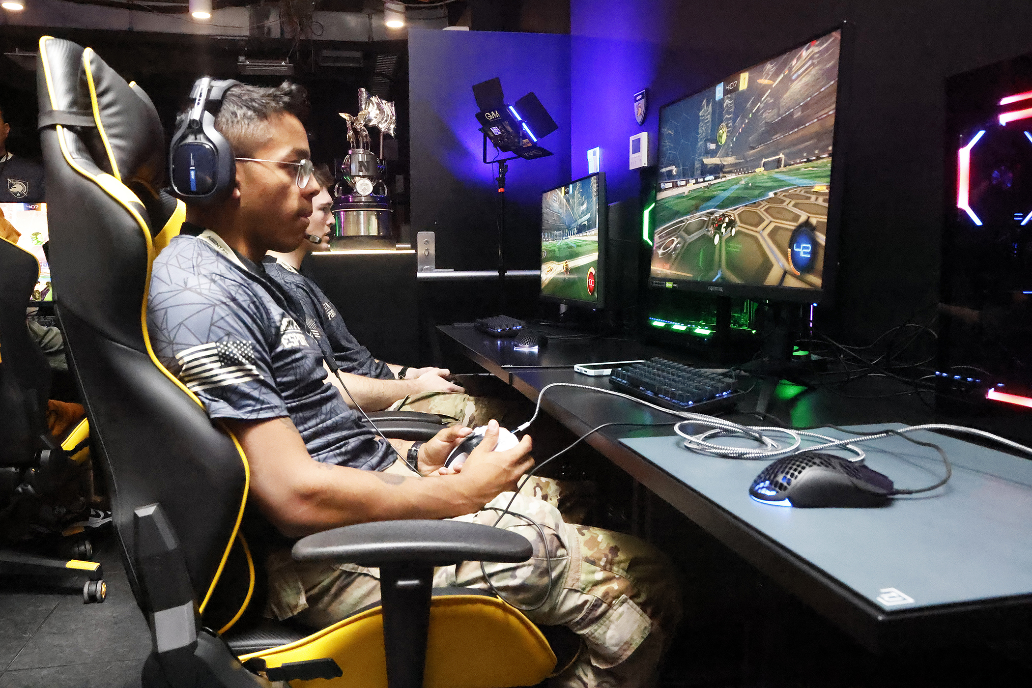 The Army West Point Esports (AWPE) team hosted a three-day trip, Oct. 12-14, at the U.S. Military Academy for the Gold Star Gamers organization to bring children of fallen service members to West Point for an Esports competition, tour of the academy and attend the Army West Point-Troy football game.  (Photo by Eric S. Bartelt/PV)