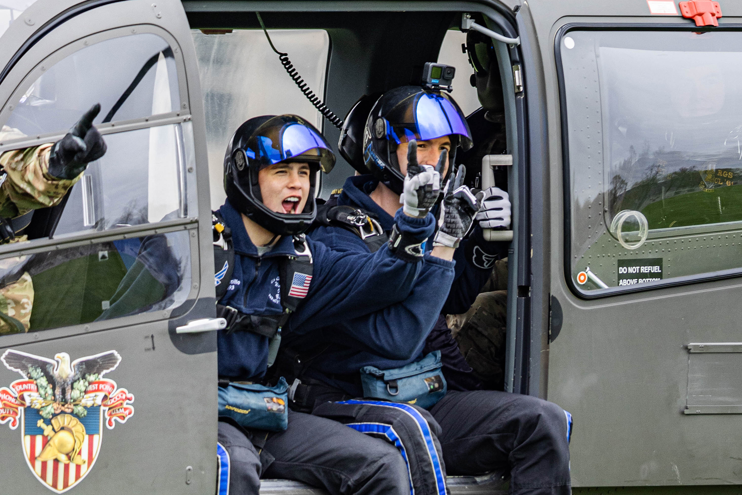The Army West Point Parachute Team hosted the Air Force Academy and Naval Academy Parachute Teams for the annual Inter-Service Academy Meet (ISAM) on April 19-20 on The Plain.  (Photo by Jorge Garcia/USMA PAO)
