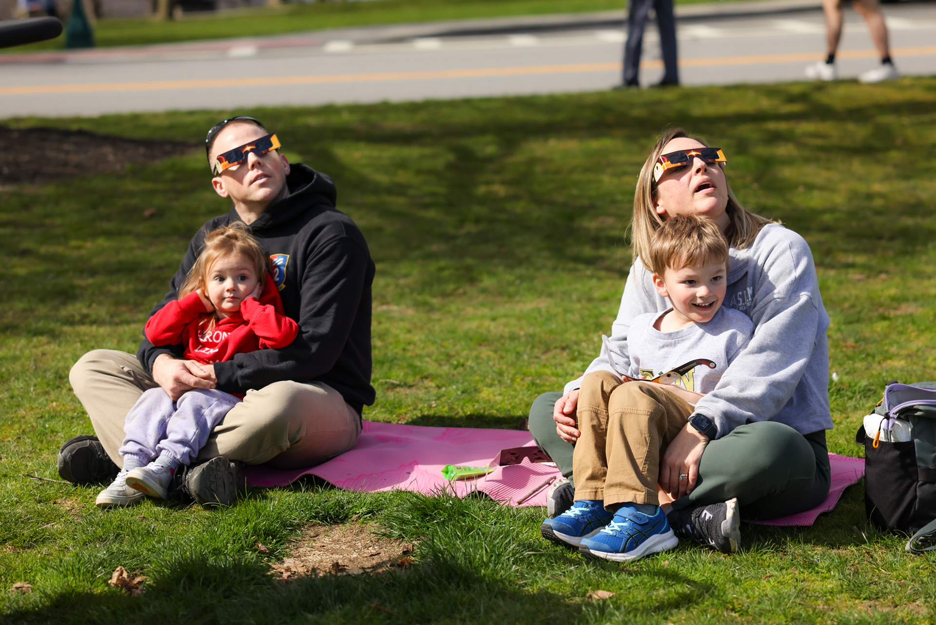 Cadets, staff, faculty and West Point community members traveled to Daly Field April 8 to witness the Solar Eclipse at the U.S. Military Academy. 