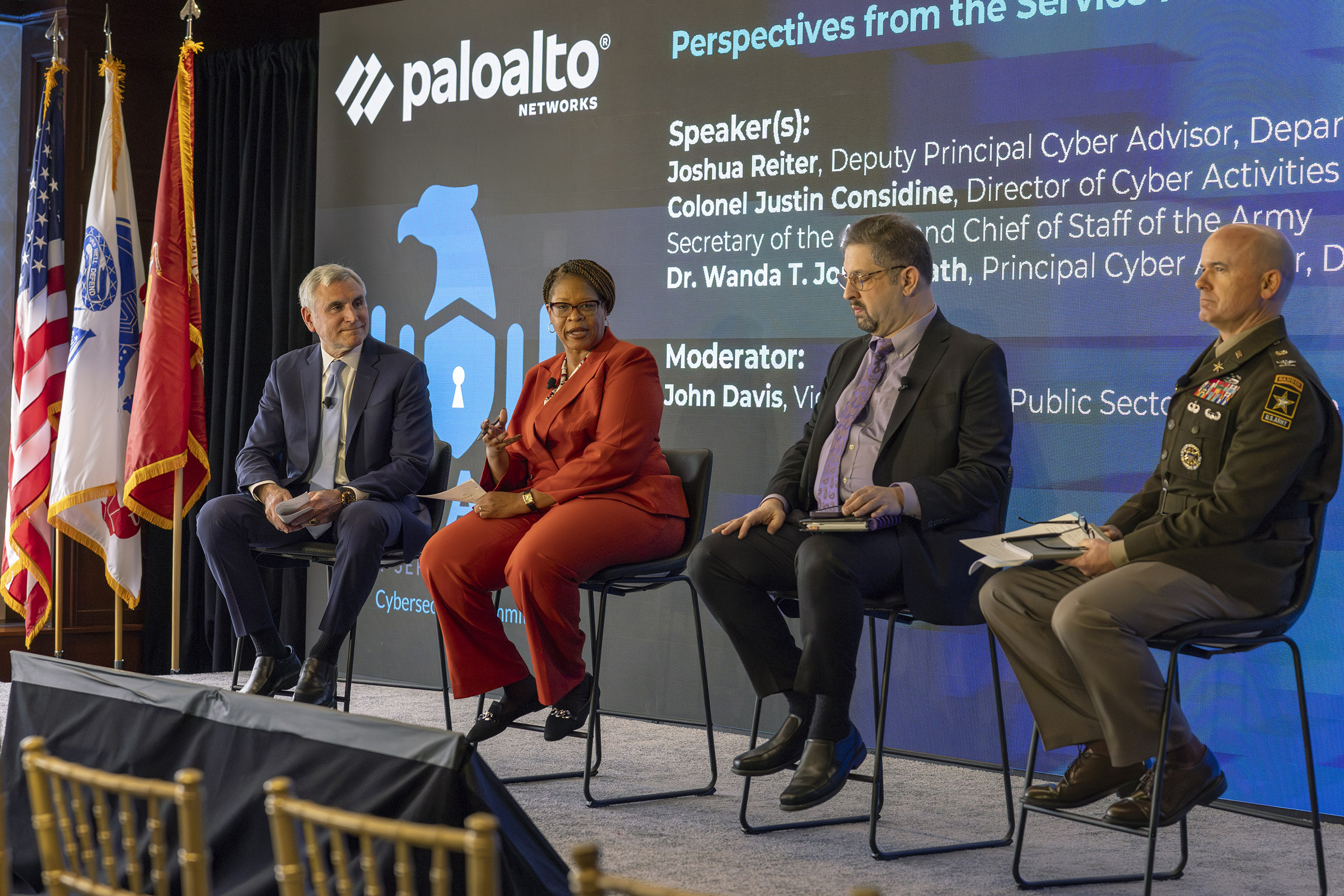 The Army Cyber Institute in conjunction with Palo Alto Networks co-sponsored the Joint Service Academy Cybersecurity (JSAC) Conference April 4-5 at the Thayer Hotel on West Point.  (Photo by Christopher Hennen/USMA PAO)