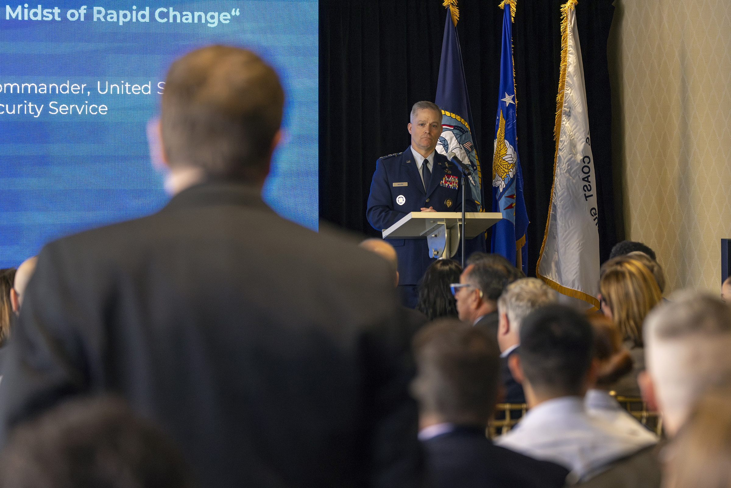 The Army Cyber Institute in conjunction with Palo Alto Networks co-sponsored the Joint Service Academy Cybersecurity (JSAC) Conference April 4-5 at the Thayer Hotel on West Point.  (Photo by Christopher Hennen/USMA PAO)