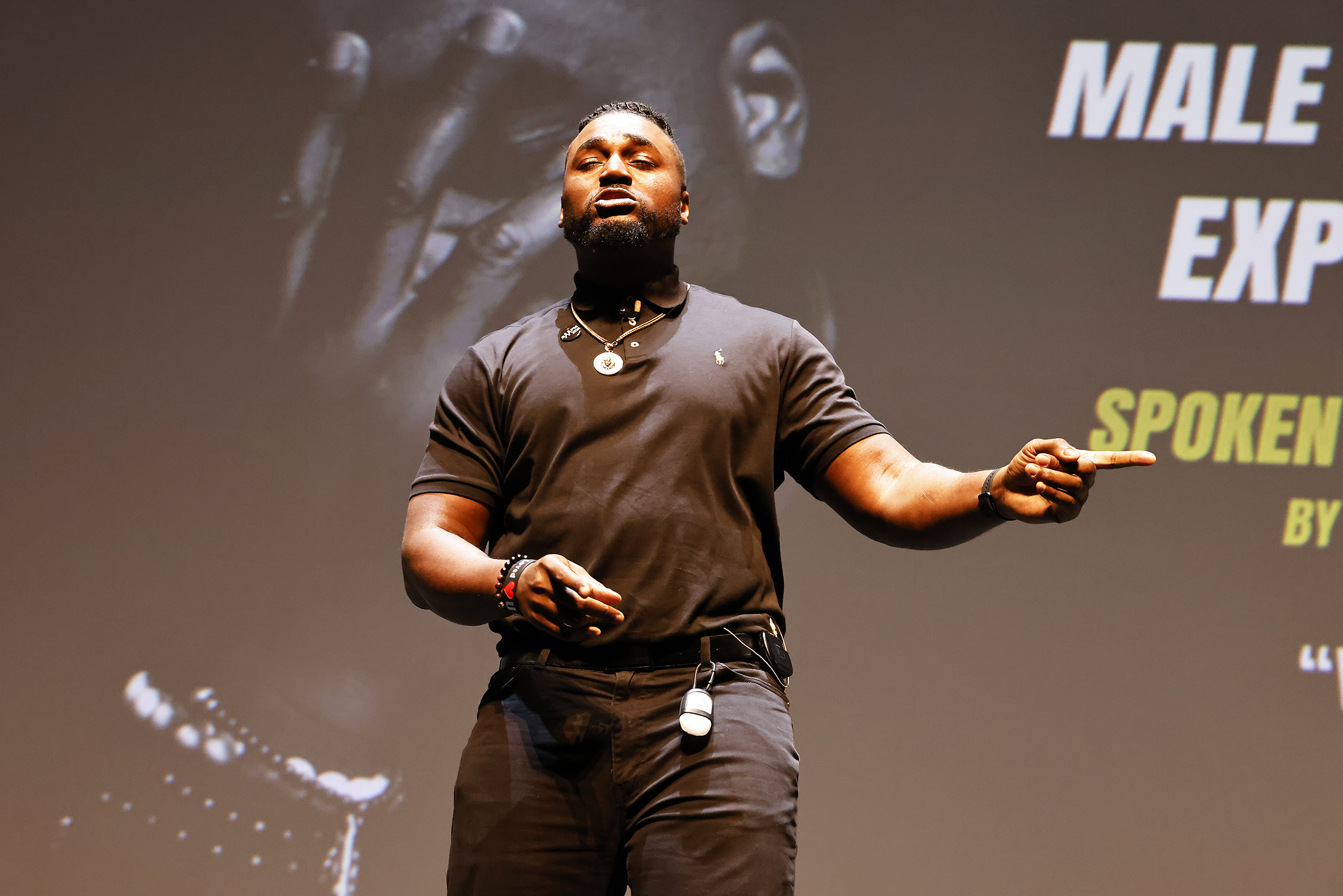 The U.S. Military Academy Sexual Harassment/Assault Prevention (SHARP) program hosted the kickoff event of Sexual Assault Awareness and Prevention Month (SAAPM) featuring spoken word poet, Rashan Legard, on April 2 at Eisenhower Hall Theatre. Legard also spoke to the West Point community during a SAAPM luncheon on April 3 at the West Point Club.  (Photo by Eric S. Bartelt/USMA PAO)