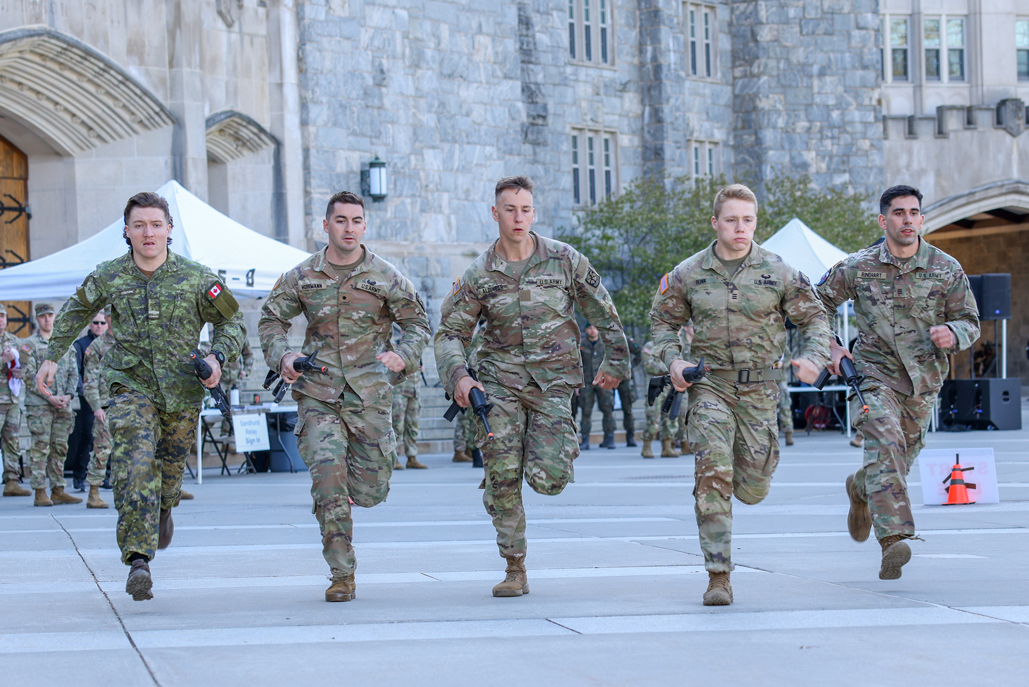 Forty-eight teams participated the Order of March Relay Competition April 22 to determine the order of movement for the 2024 Sandhurst Military Skills Competition hosted at the U.S. Military Academy.   (Photo by Sgt. 1st Class Alan Brutus/USMA PAO)