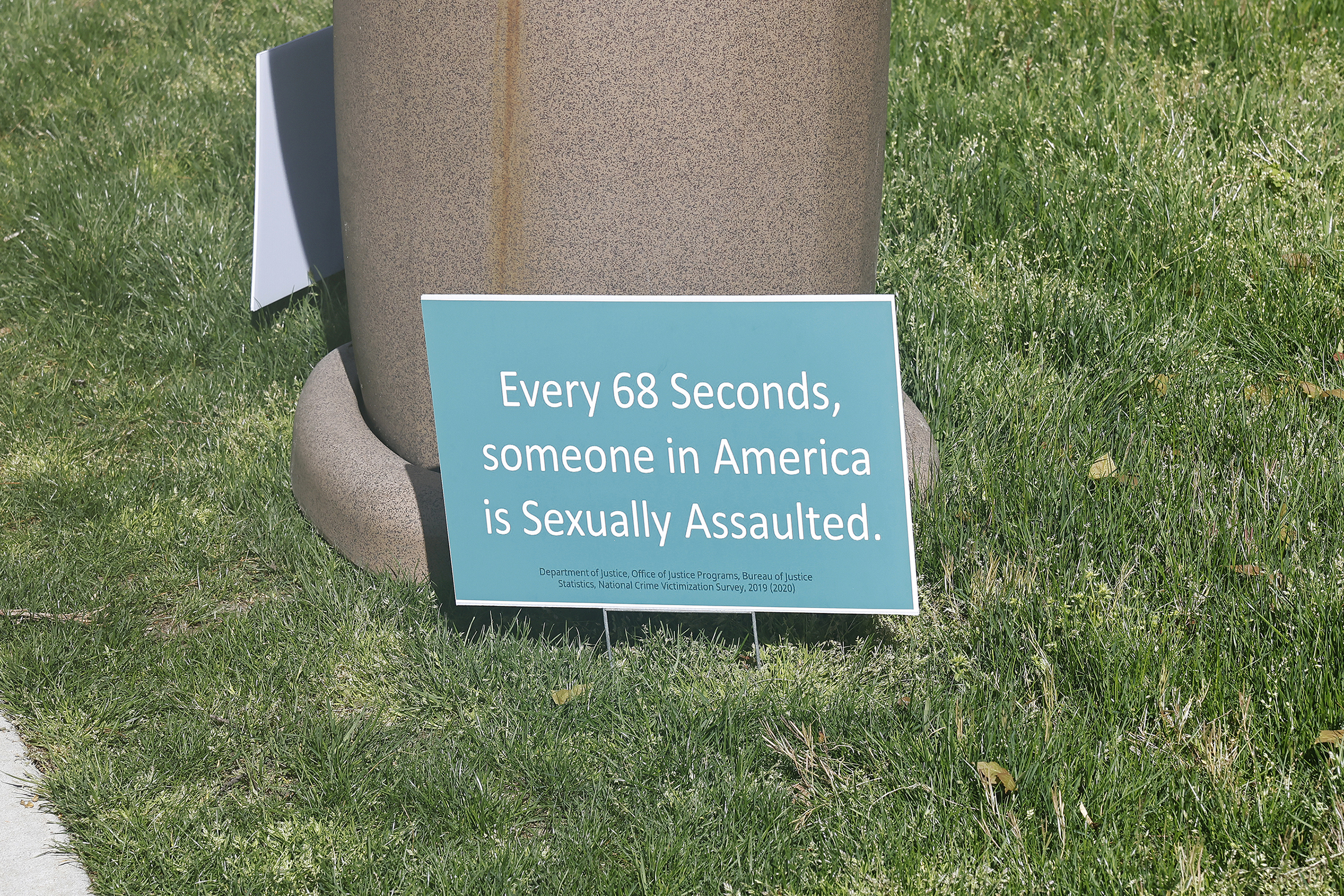 The West Point Sexual Harassment Assault Response Prevention (SHARP) team hosted the Walk A Mile in observance of Sexual Assault Awareness and Prevention Month (SAAPM) April 24 at the Beat Navy Tunnel and sidewalk area along Eisenhower Hall. Throughout the day, the community also wore denim as it is Demin Day, which supports sexual assault survivors.  (Photo by Eric S. Bartelt/USMA PAO)