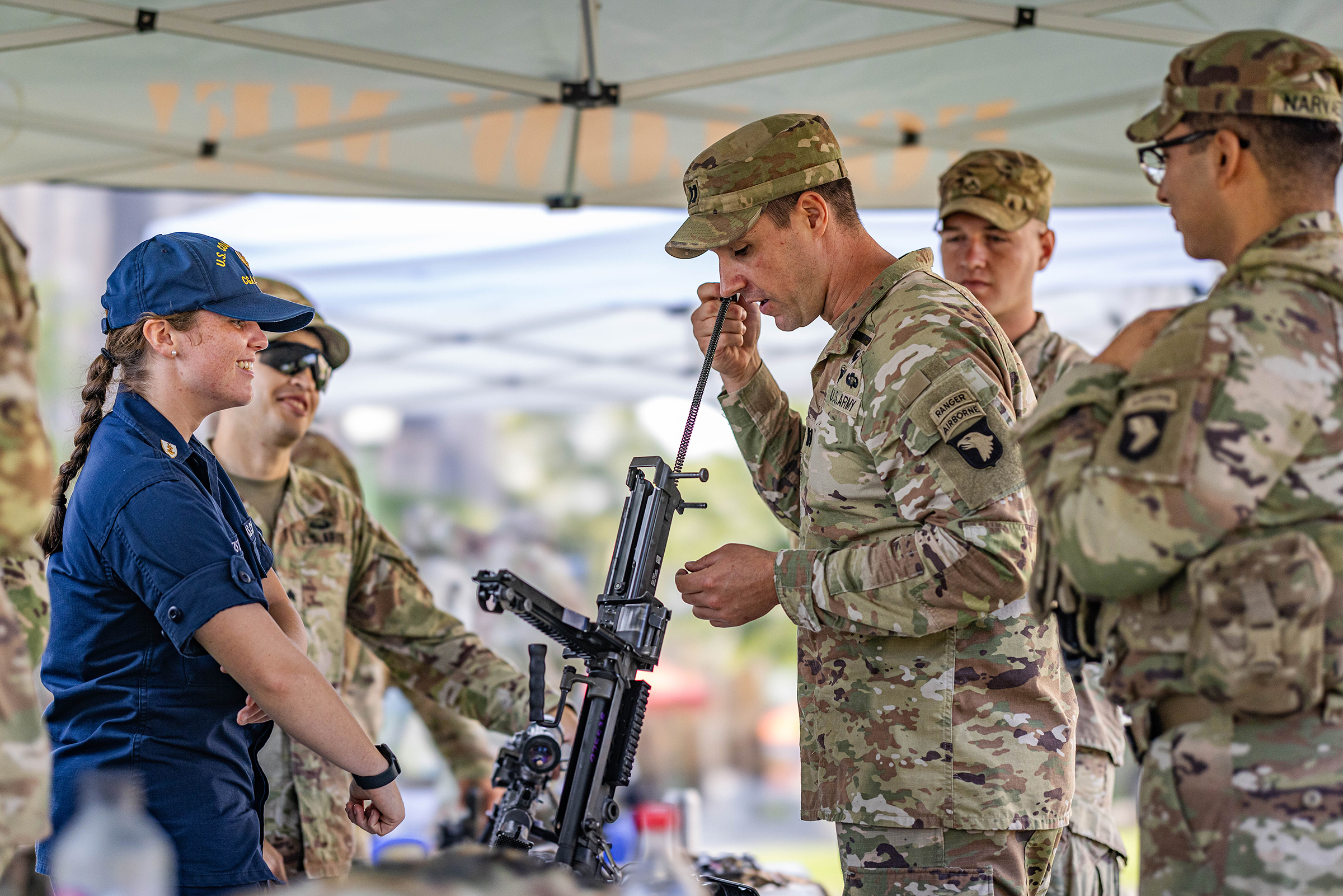 The Corps of Cadets got a glimpse of their future as they ventured throughout Central Area seeing displays from all the Army branches and some functional areas during Branch Week from Aug. 26-29 at West Point. (Photo by Jorge Garcia/USMA PAO)