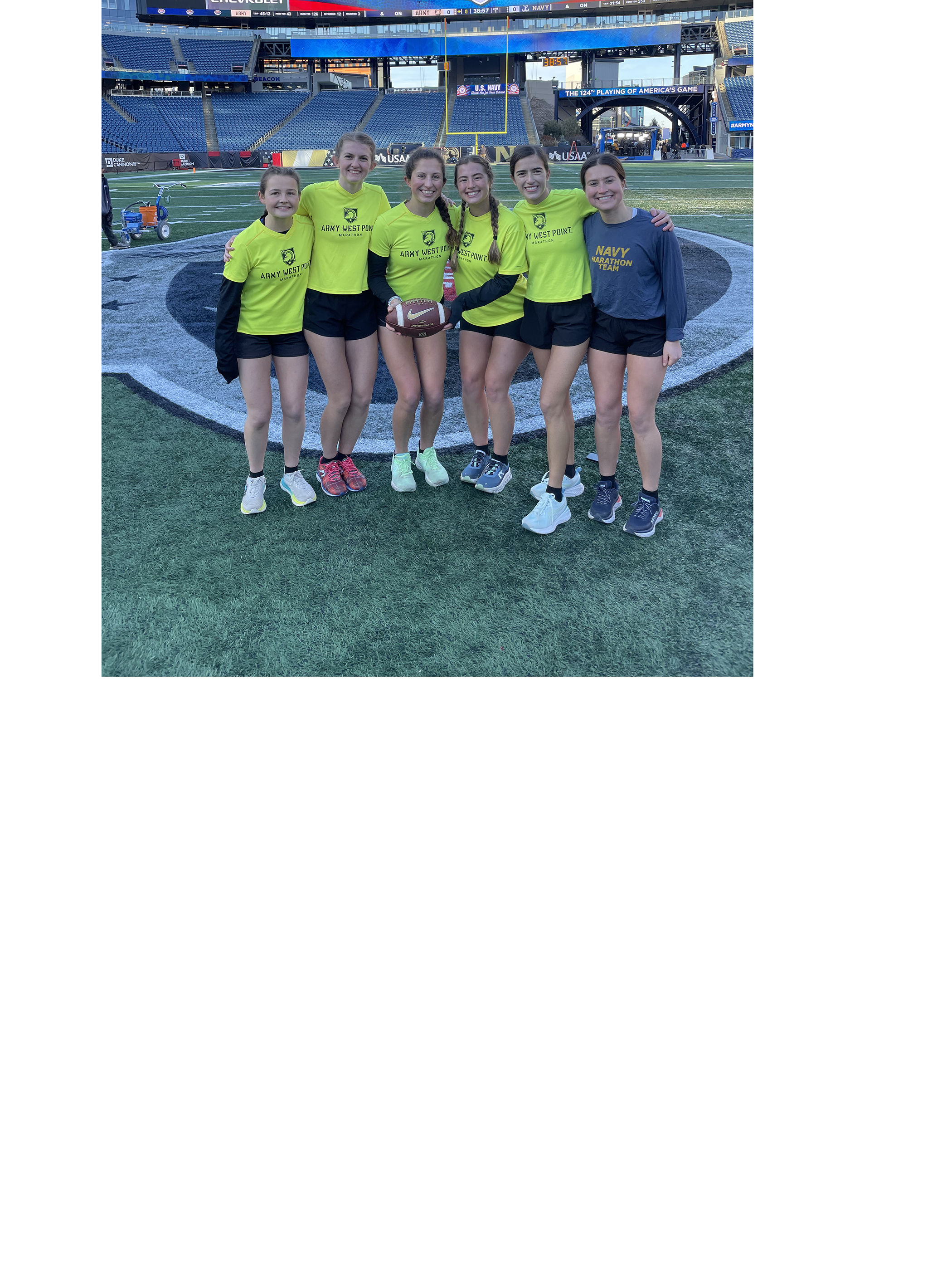 The approximately 300-mile journey of the Army-Navy Ball Run begins Wednesday, Dec. 11, in front of Quarters 100 of U.S. Military Academy Superintendent Lt. Gen. Steven Gilland’s home. Eighteen members of the Army West Point Marathon Team will step off to cheers from the West Point community and Corps of Cadets to deliver the Army-Navy gameday ball to Northwest Stadium, home of the NFL’s Washington Commanders, in Landover, Md., on Saturday, Dec. 14, for the 125th iteration of the Army-Navy Game.  (Photo cou