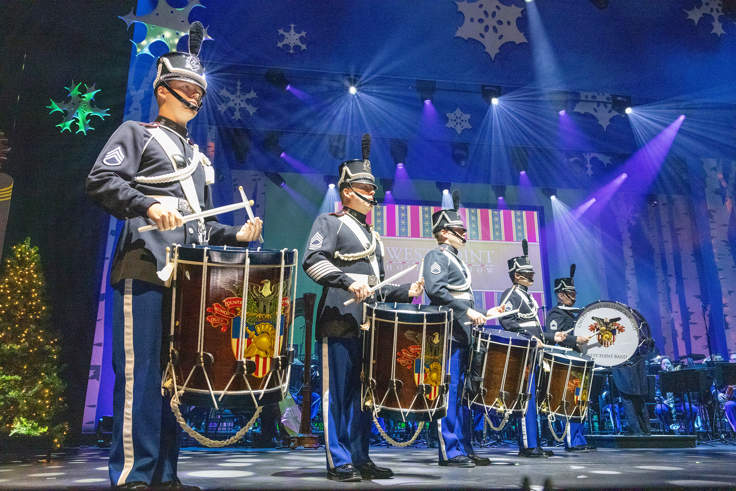 The West Point Band performed its annual holiday concert on Dec. 7-8 at Eisenhower Hall.  (Photo by Eric S. Bartelt/USMA PAO)