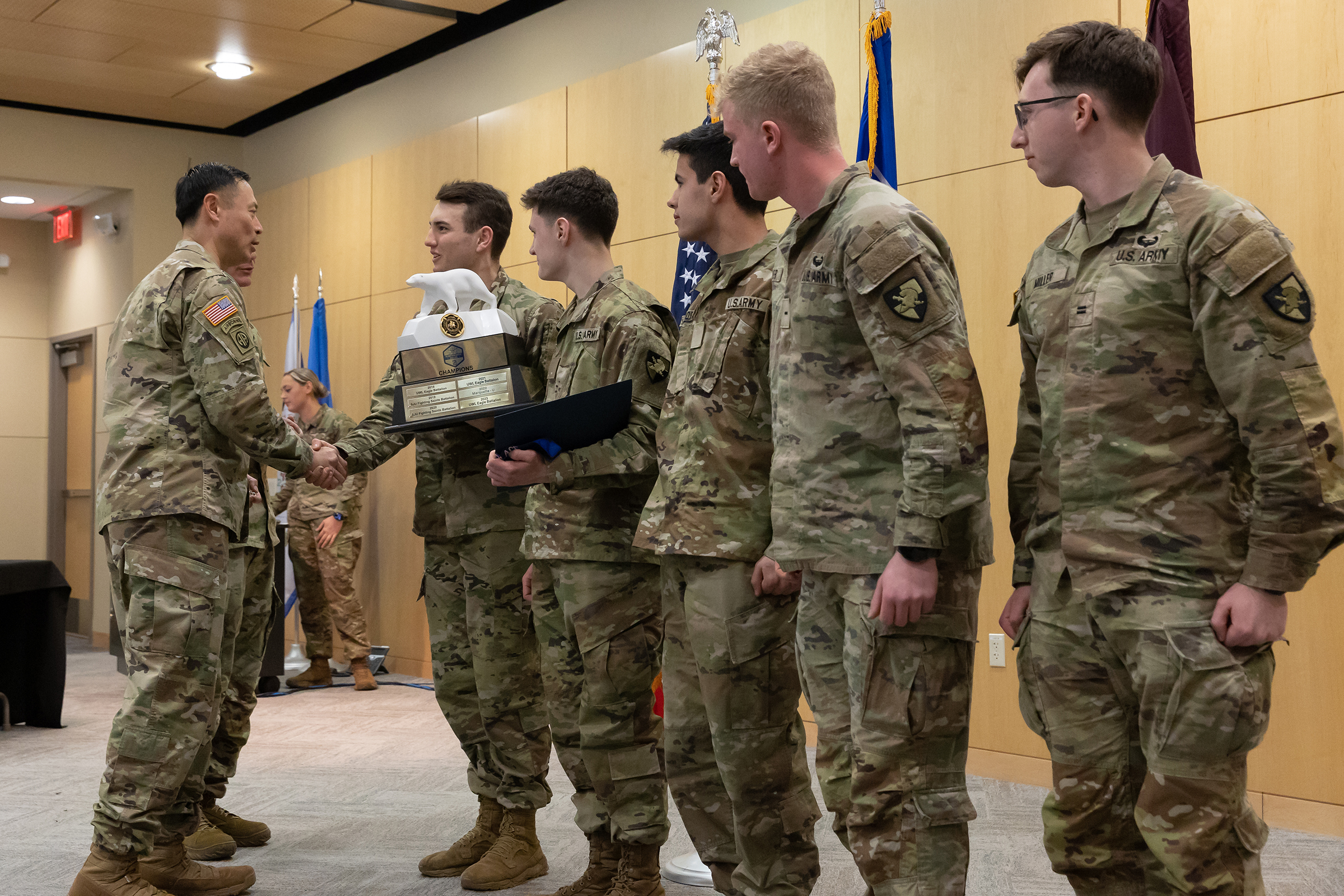 The annual Northern Warfare Challenge, hosted by the Eagle Battalion at University of Wisconsin La Crosse, unfolded with unparalleled intensity and camaraderie on Friday and Saturday, Feb 23-24. Drawing a record 49 teams from coast to coast, this year's event promised to test the mettle of cadets in the crucible of winter survival and endurance.  (Photo by U.S. Army Cadet Command)