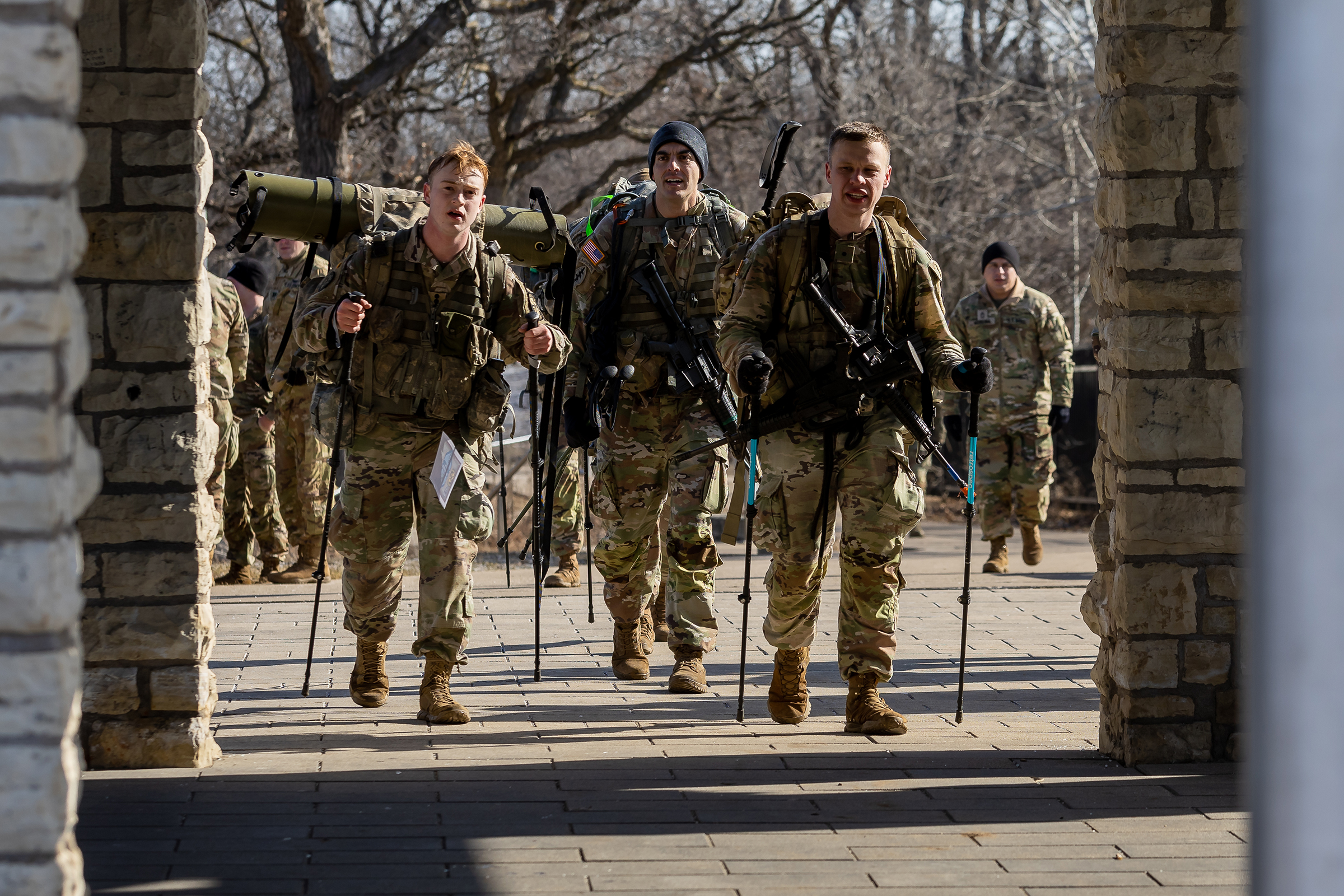 The annual Northern Warfare Challenge, hosted by the Eagle Battalion at University of Wisconsin La Crosse, unfolded with unparalleled intensity and camaraderie on Friday and Saturday, Feb 23-24. Drawing a record 49 teams from coast to coast, this year's event promised to test the mettle of cadets in the crucible of winter survival and endurance.  (Photo by U.S. Army Cadet Command)