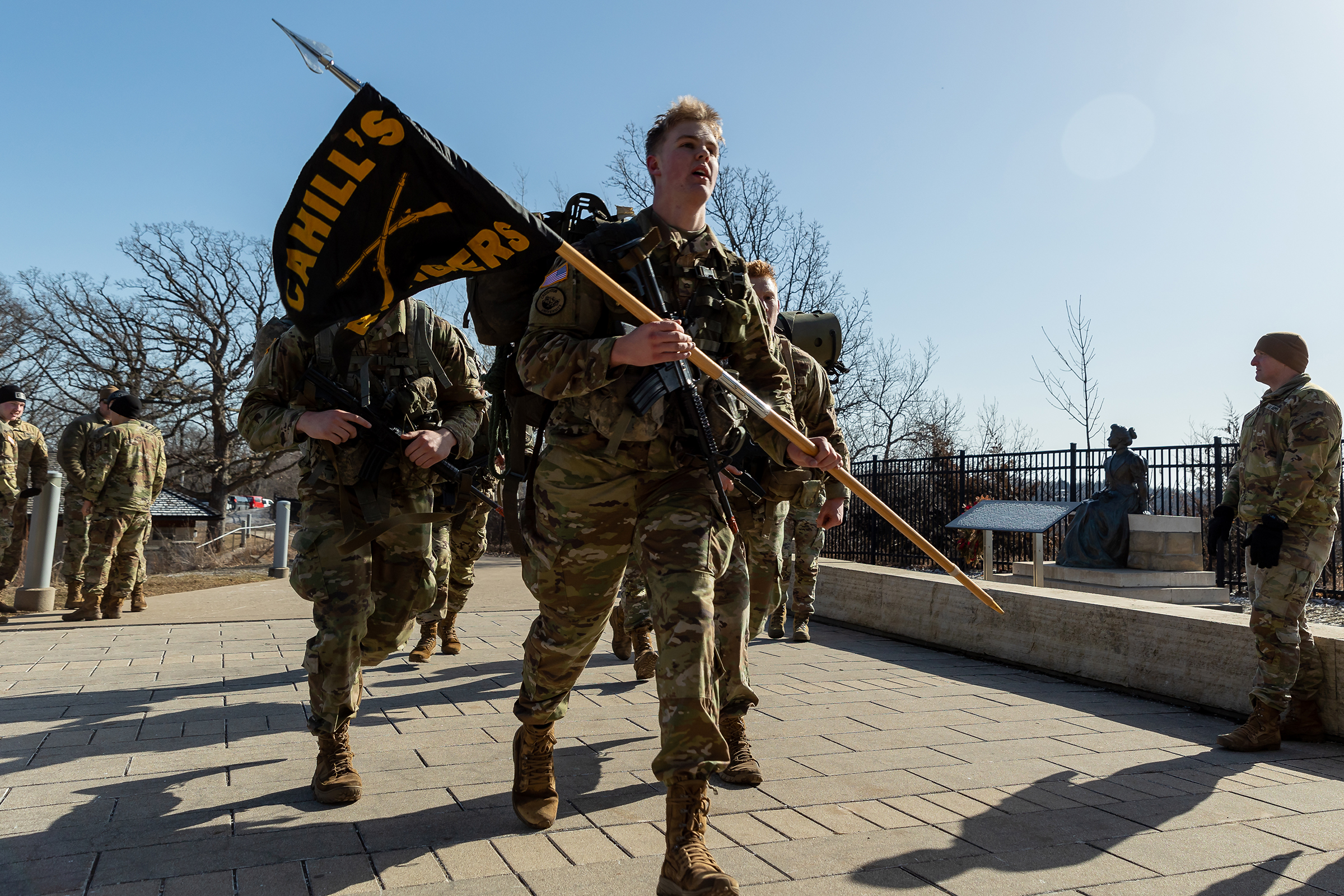 The annual Northern Warfare Challenge, hosted by the Eagle Battalion at University of Wisconsin La Crosse, unfolded with unparalleled intensity and camaraderie on Friday and Saturday, Feb 23-24. Drawing a record 49 teams from coast to coast, this year's event promised to test the mettle of cadets in the crucible of winter survival and endurance.  (Photo by U.S. Army Cadet Command)