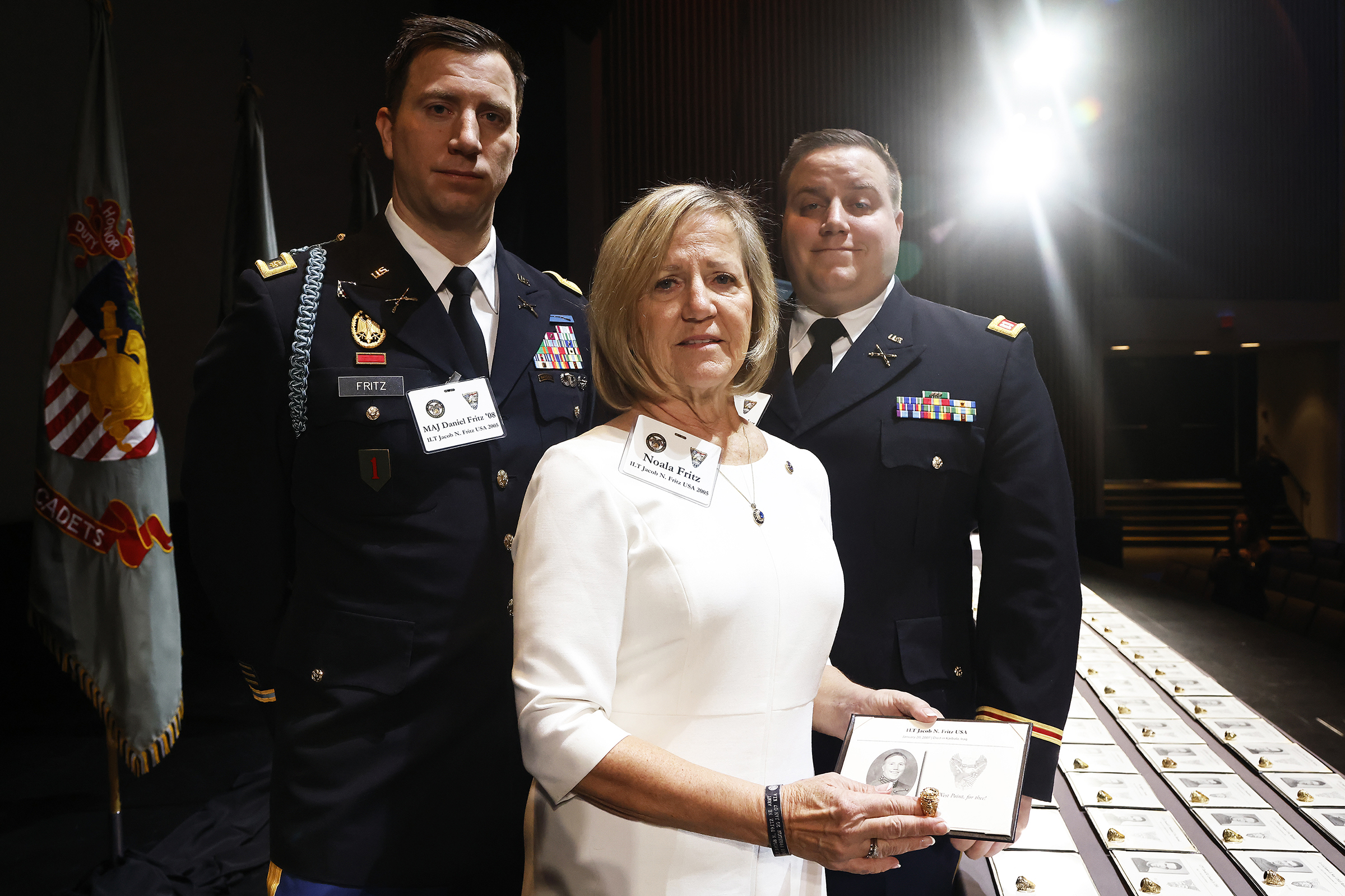 The West Point Association of Graduates hosted its 24th annual Ring Melt Ceremony Jan. 19 at Eisenhower Hall Theatre. The event, sponsored by the U.S. Military Academy Class of 1966, had a record 88 donated rings from graduates that will be used as part of the USMA Class of 2025 rings.  (Photo by Eric S. Bartelt/USMA PAO)