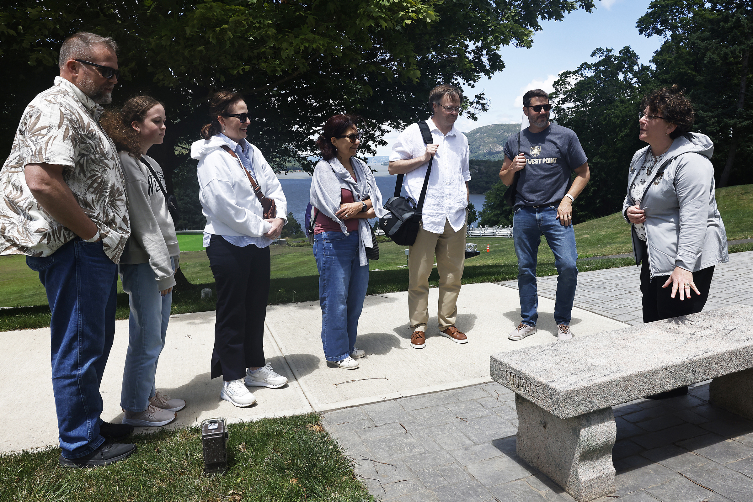 Parents of the U.S. Military Academy Class of 2028 take in the West Point environment as their children begin their 47-month journey at the academy on Reception Day on July 1.  (Photo by Eric S. Bartelt/USMA PAO)