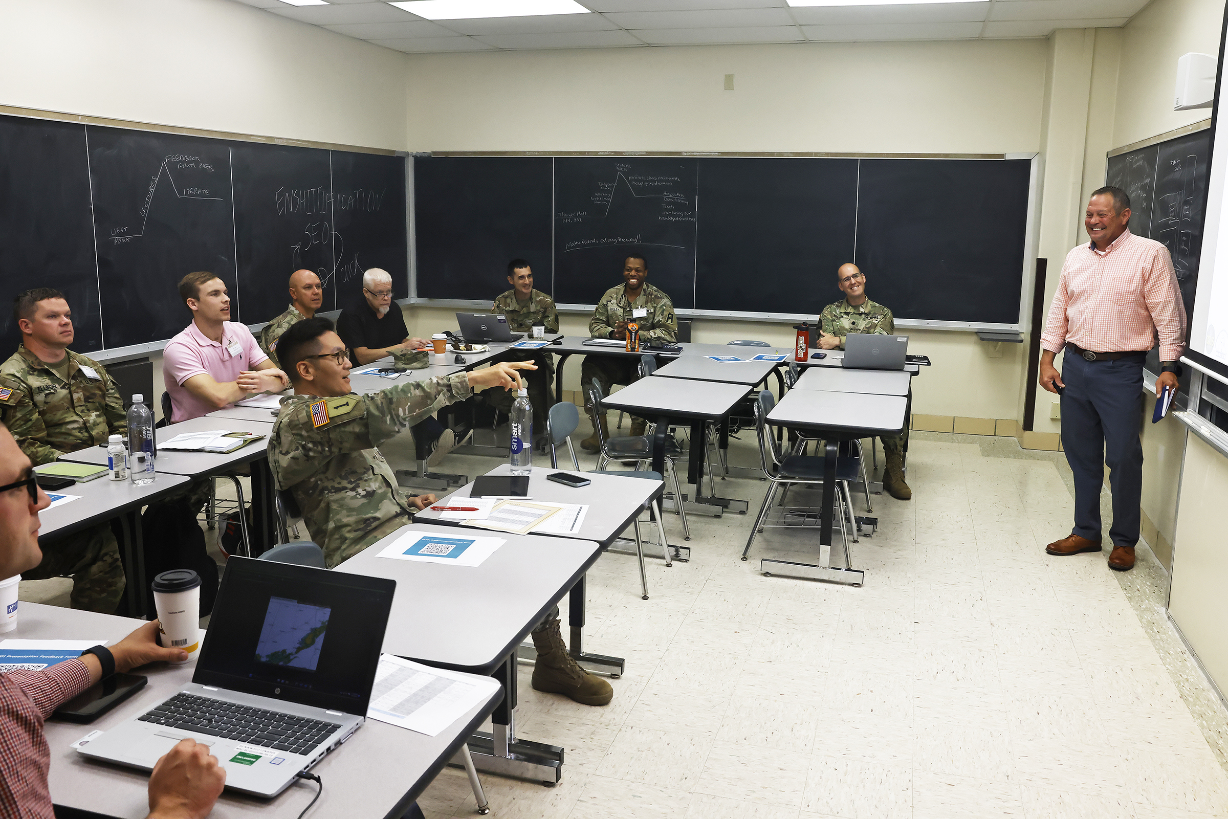 The Center for Data Analysis and Statistics in the Department of Mathematics hosted the Data Literacy 101 -- Train the Trainer for a five-day course from June 3-7 at West Point. The training focuses on training educators to start or continue their data literacy training at their units or organizations. It is a basic four-lesson, 10-hour total course that covers the basics of data literacy, basics of effective teaching and assessing your unit/organization's data literacy.  (Photo by Eric S. Bartelt/USMA PAO)