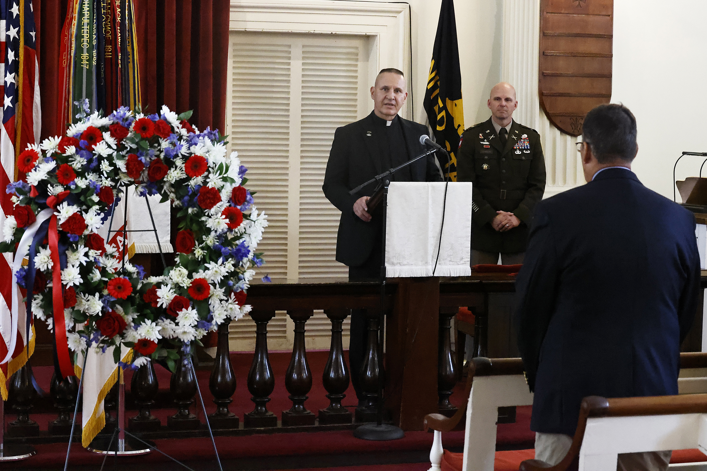 The U.S. Military Academy in concert with the 82nd Airborne Division Association of New Hartford and the Greater Hartford Lt. Gen. James Gavin Chapter commemorated the 80th anniversary of D-Day and the legacy of Gavin with a wreath-laying ceremony at Gavin's gravesite on June 6 at the West Point Cemetery.   (Photo by Eric S. Bartelt/USMA PAO)