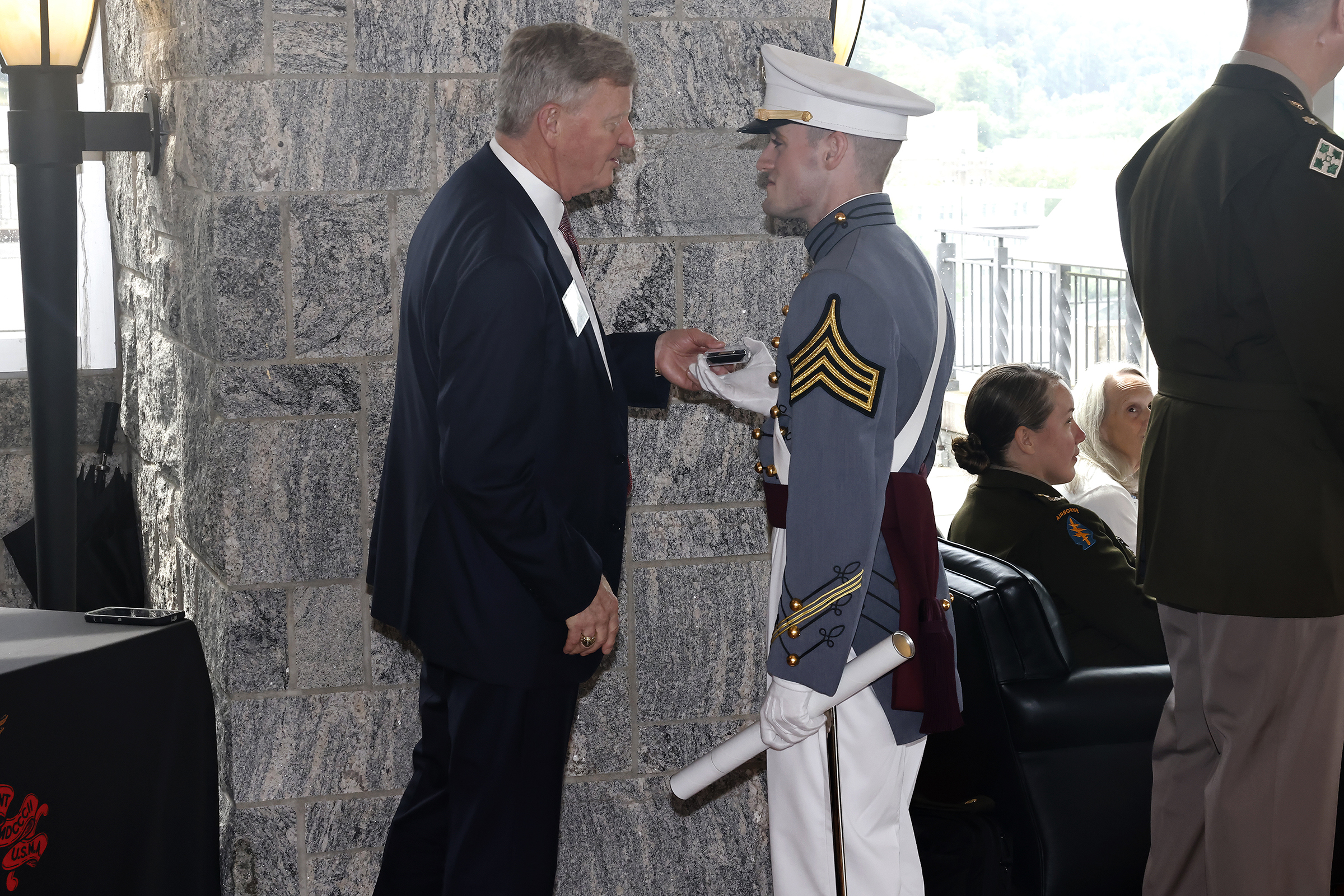 The U.S. Military Academy hosted the Graduation and Commissioning Ceremony of three members of the USMA Class of 2024. Class of 2024 Cadets Banjamin Guerrieri, Julian Sanchez and Ian Winch graduated and are now second lieutenants and members of the Long Gray Line. USMA Superintendent Lt. Gen. Steven Gilland made the graduation address during the ceremony. (Photo by Eric S. Bartelt/USMA PAO)