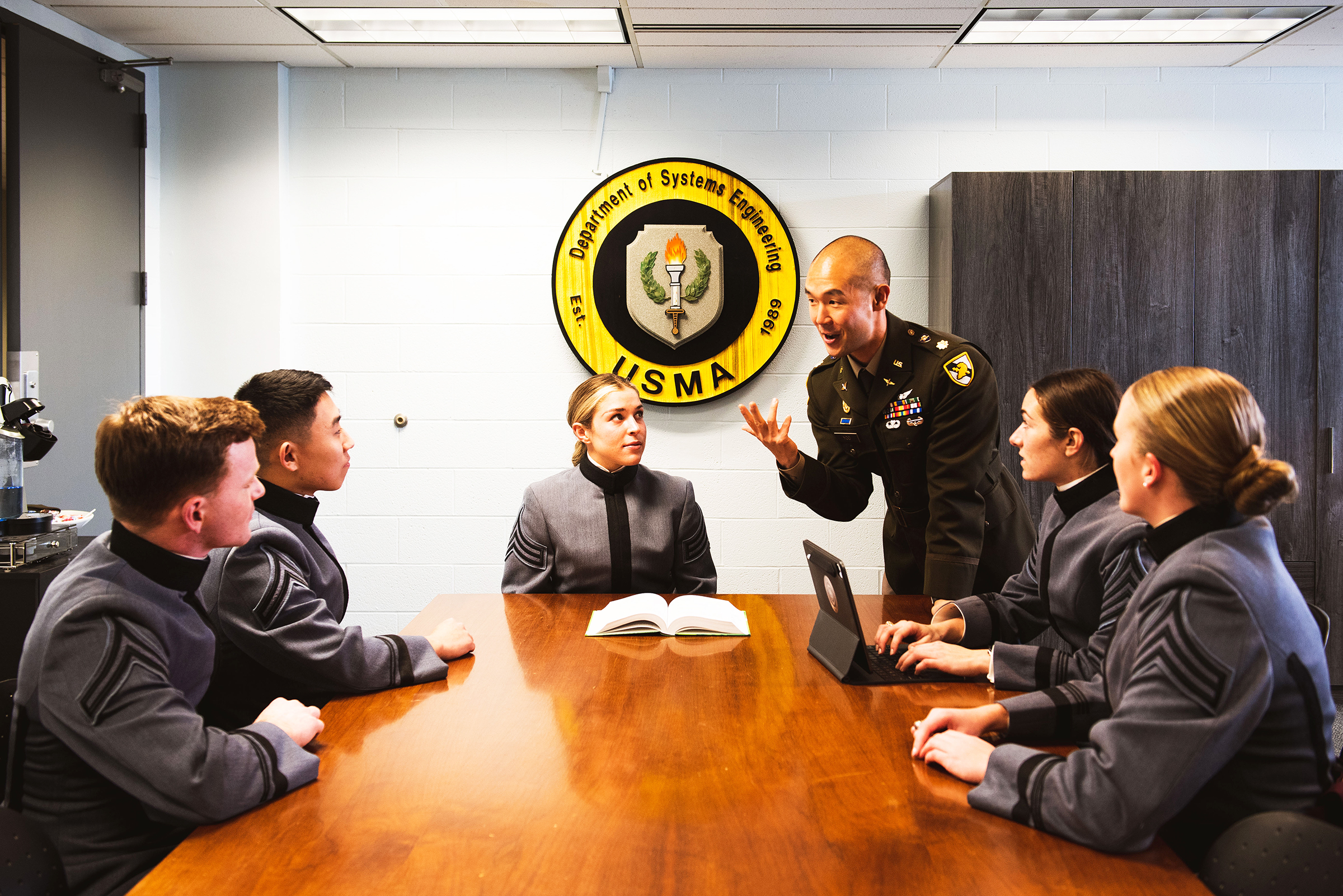 West Point’s Engineering Management Program received the 2023 American Society for Engineering Management (ASEM) Founder’s Award. The Department of Systems Engineering Management Program has won this award 18 times since 1991. In addition to earning the top program award, West Point also earned the 2023 ASEM Founder’s Award for the Best Student Chapter. The Student Chapter has won this award six times since 2001.  (Photo by Elizabeth Woodruff/USMA PAO)