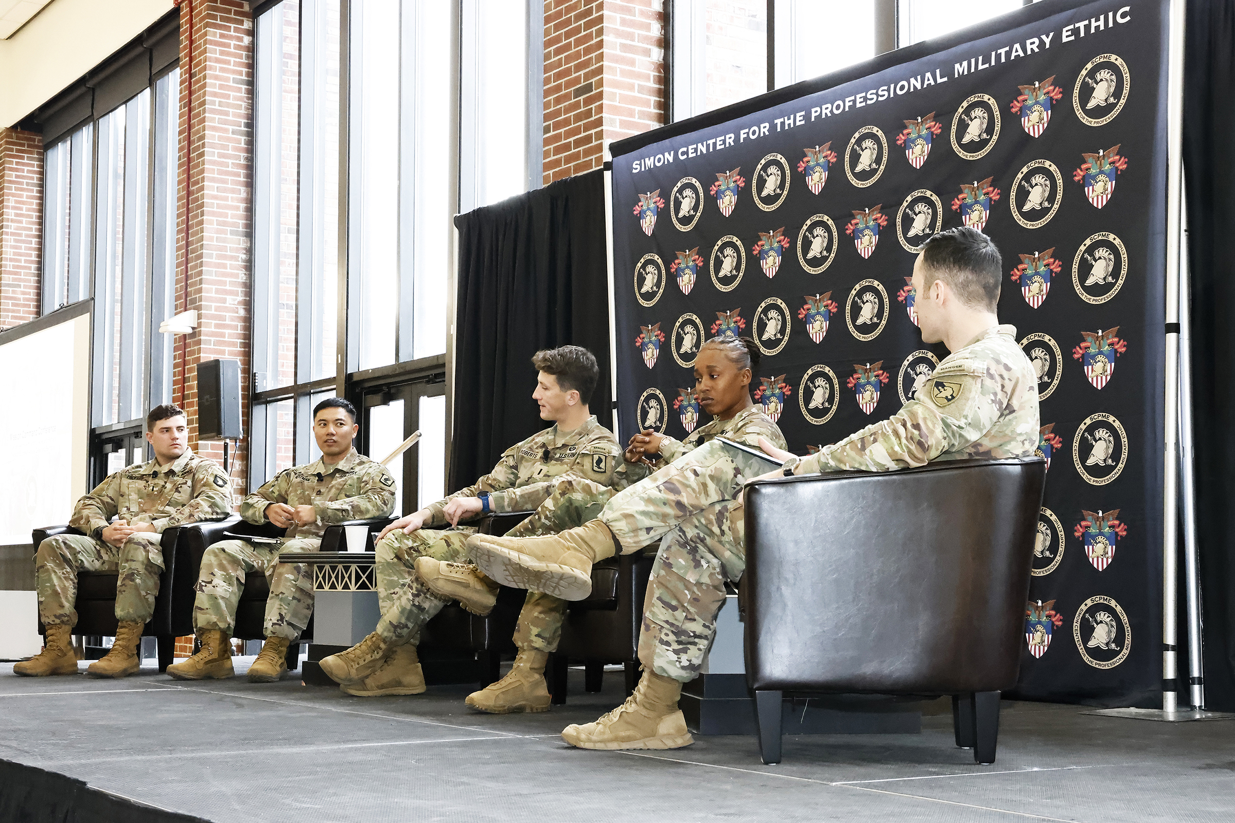 The first-class cadets, with staff and faculty, participated in the Mission Command Conference (MCC) from March 19-20 at Eisenhower Hall, where they were presented real-world challenges by the officers and noncommissioned officers who had boots on the ground in dire situations to help reinforce the importance of character and leading through mission command.  This year’s conference theme was “Establishing Trust: A Legacy at Home and Abroad,” and it allowed cadets to listen and discuss with the panel members