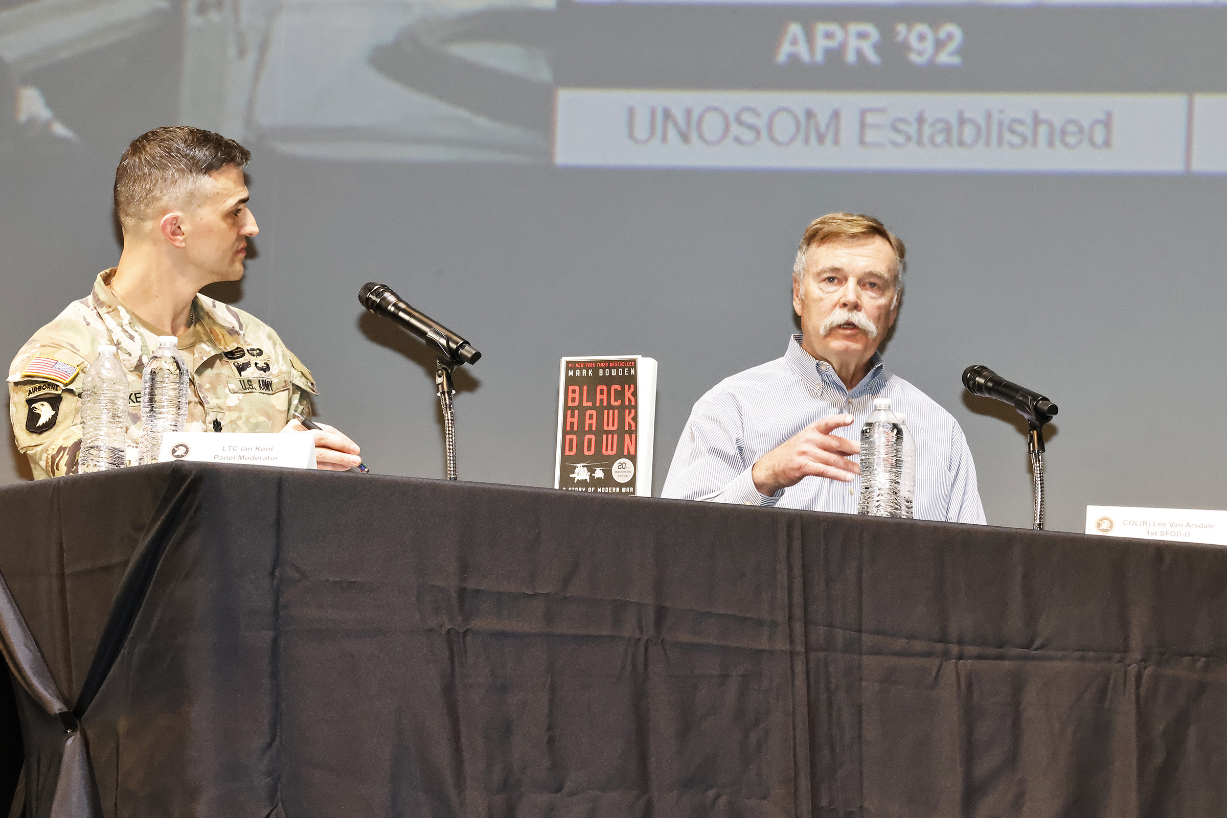 The first-class cadets, with staff and faculty, participated in the Mission Command Conference (MCC) from March 19-20 at Eisenhower Hall, where they were presented real-world challenges by the officers and noncommissioned officers who had boots on the ground in dire situations to help reinforce the importance of character and leading through mission command.  This year’s conference theme was “Establishing Trust: A Legacy at Home and Abroad,” and it allowed cadets to listen and discuss with the panel members