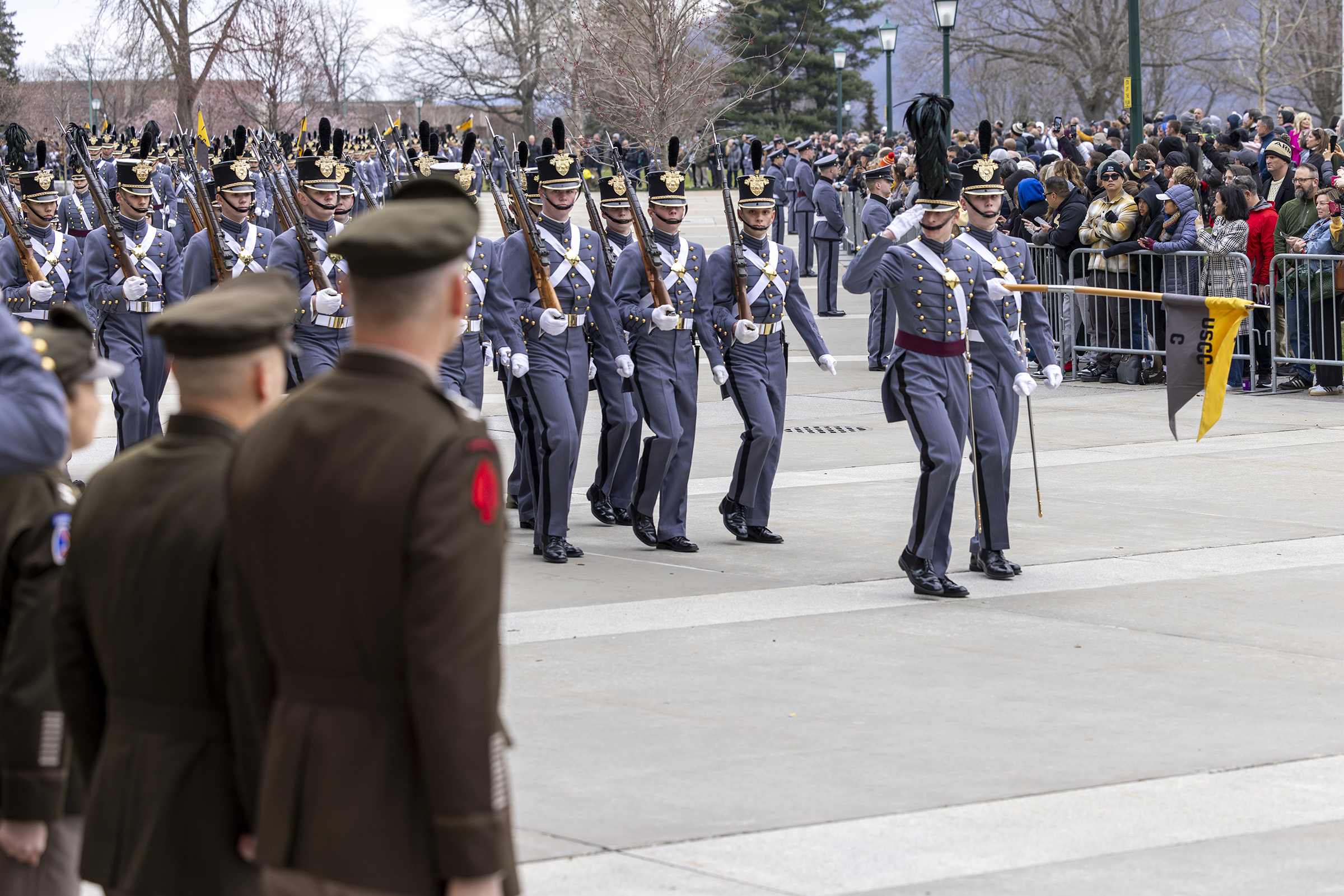 Cadets from the U.S. Military Class of 2027 spent time with family and friends during Plebe-Parent Weekend March 22-23 at West Point.   (Photo by Christopher Hennen/USMA PAO)