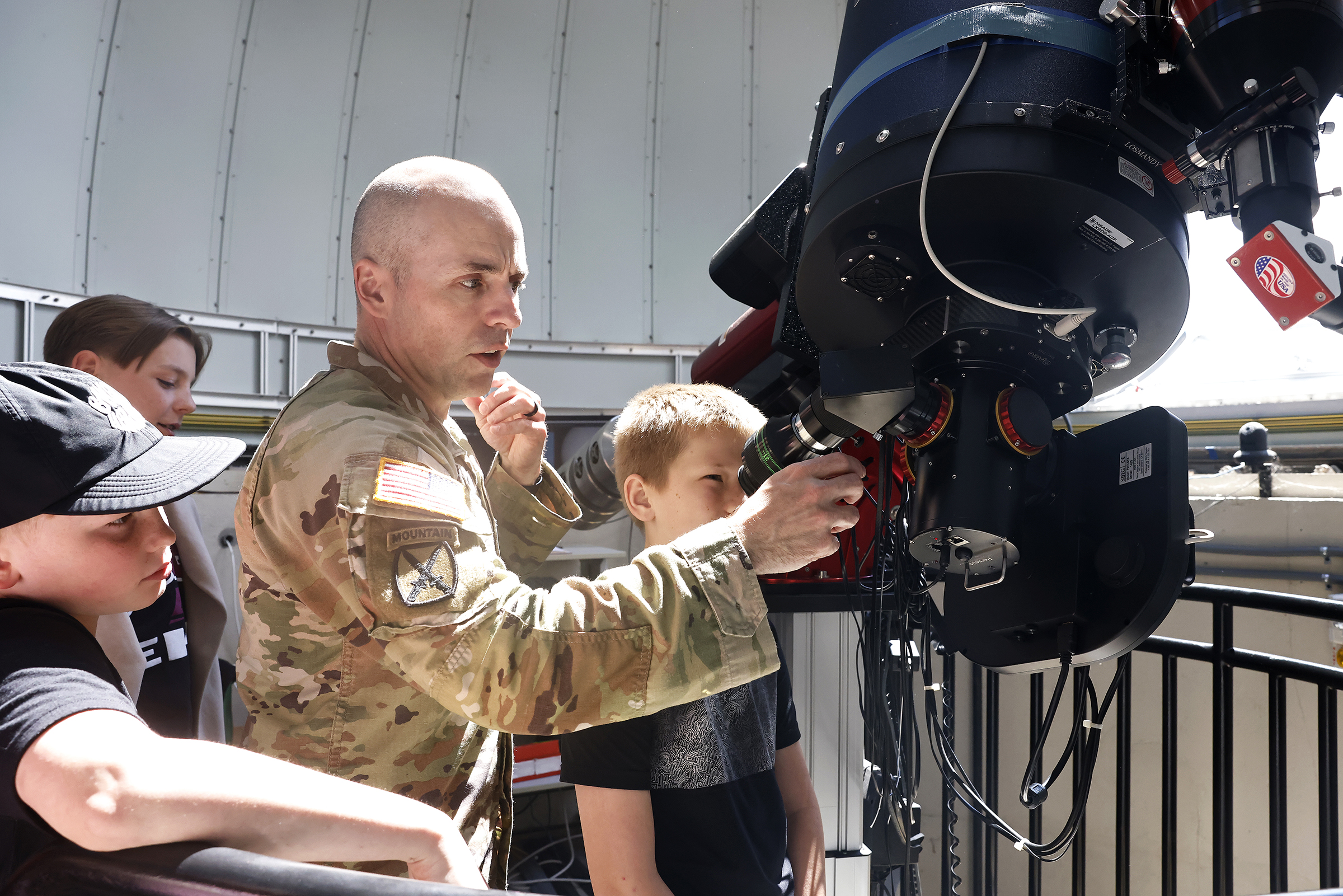 Approximately 50 fifth graders from the West Point Elementary School took a field trip to Bartlett Hall May 29 to experience a science adventure with professors and instructors from the Chemistry and Life Sciences (CLS) and Physics and Nuclear Engineering (PANE) Departments.  (Photo by Eric S. Bartelt/USMA PAO)