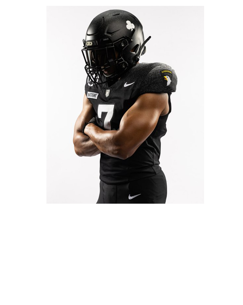 The 2024 Army-Navy uniform honors the storied legacy of the 101st Airborne Division. (Photo provided by Army Athletic Communications)