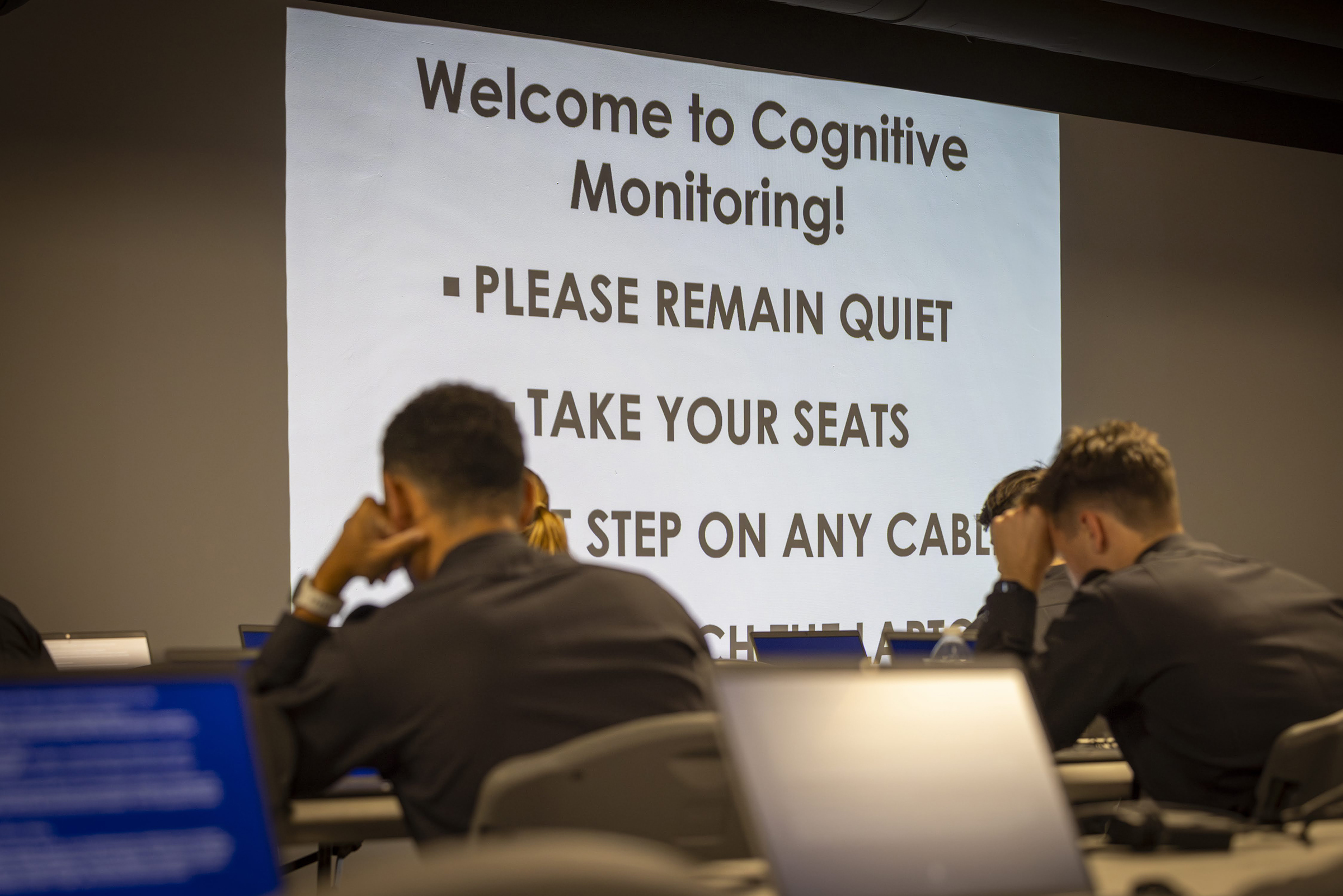 In supporting the Department of Defense and the Army’s Warfighter Brain Health Initiative, members of the U.S. Army Office of the Surgeon General (OTSG) spent two days, Nov. 4-5, testing the baseline cognitive assessments of U.S. Military Academy first-class cadets.  (Photo by Christopher Hennen/USMA PAO-VI)
