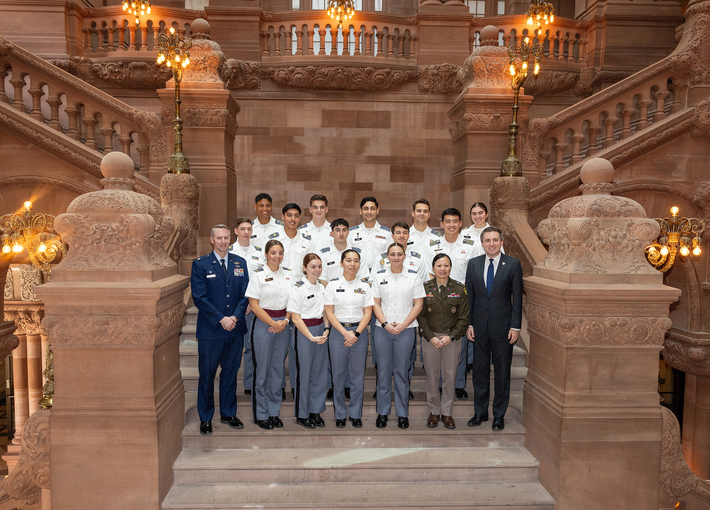 The New York Legislature honored the U.S. Military Academy during the 73rd annual West Point Day in Albany on April 9 at the State Capitol Building in Albany, N.Y.  (Photo by Eric S. Bartelt / USMA PAO-VI)