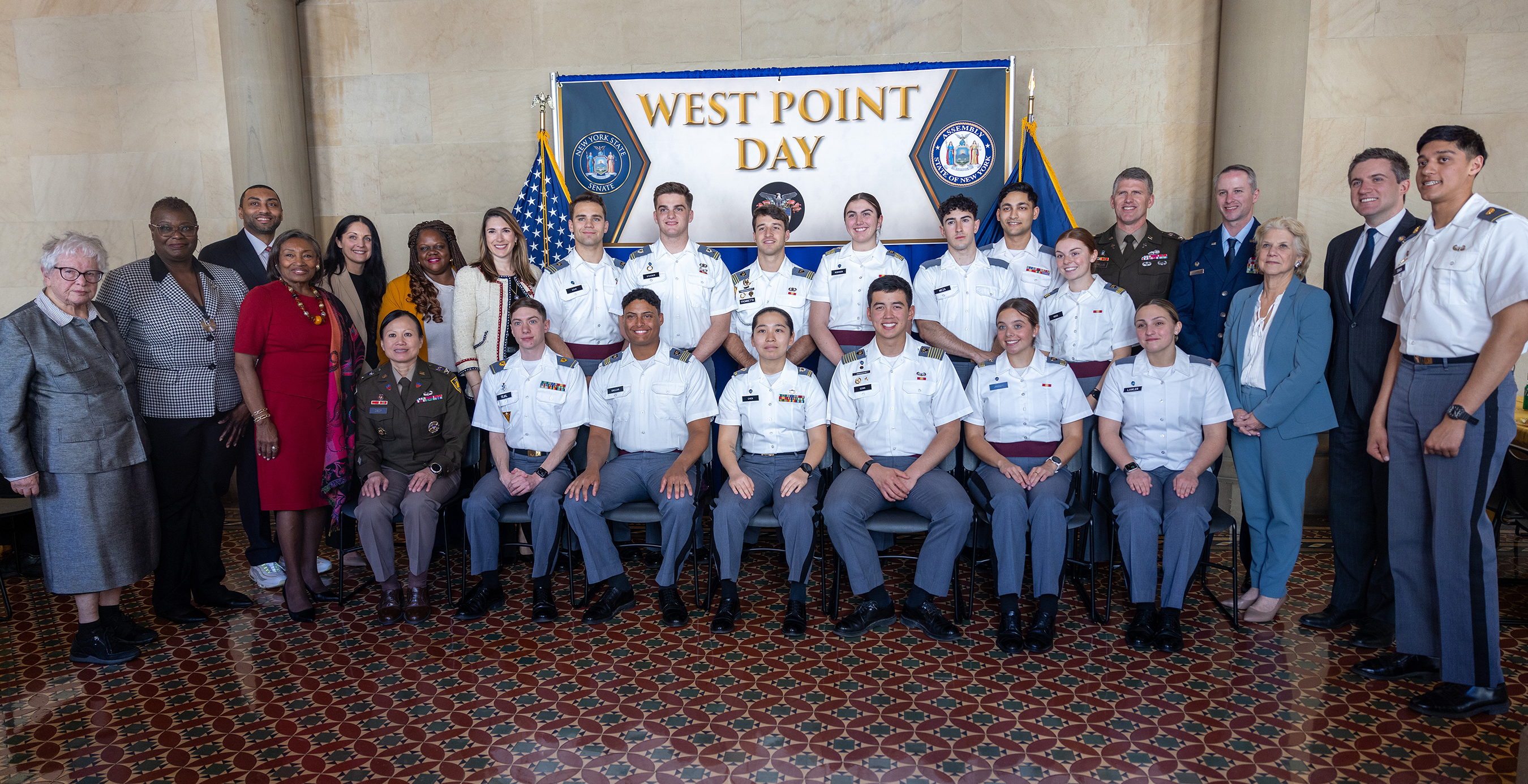 The New York Legislature honored the U.S. Military Academy during the 73rd annual West Point Day in Albany on April 9 at the State Capitol Building in Albany, N.Y.  (Photo by Eric S. Bartelt / USMA PAO-VI)
