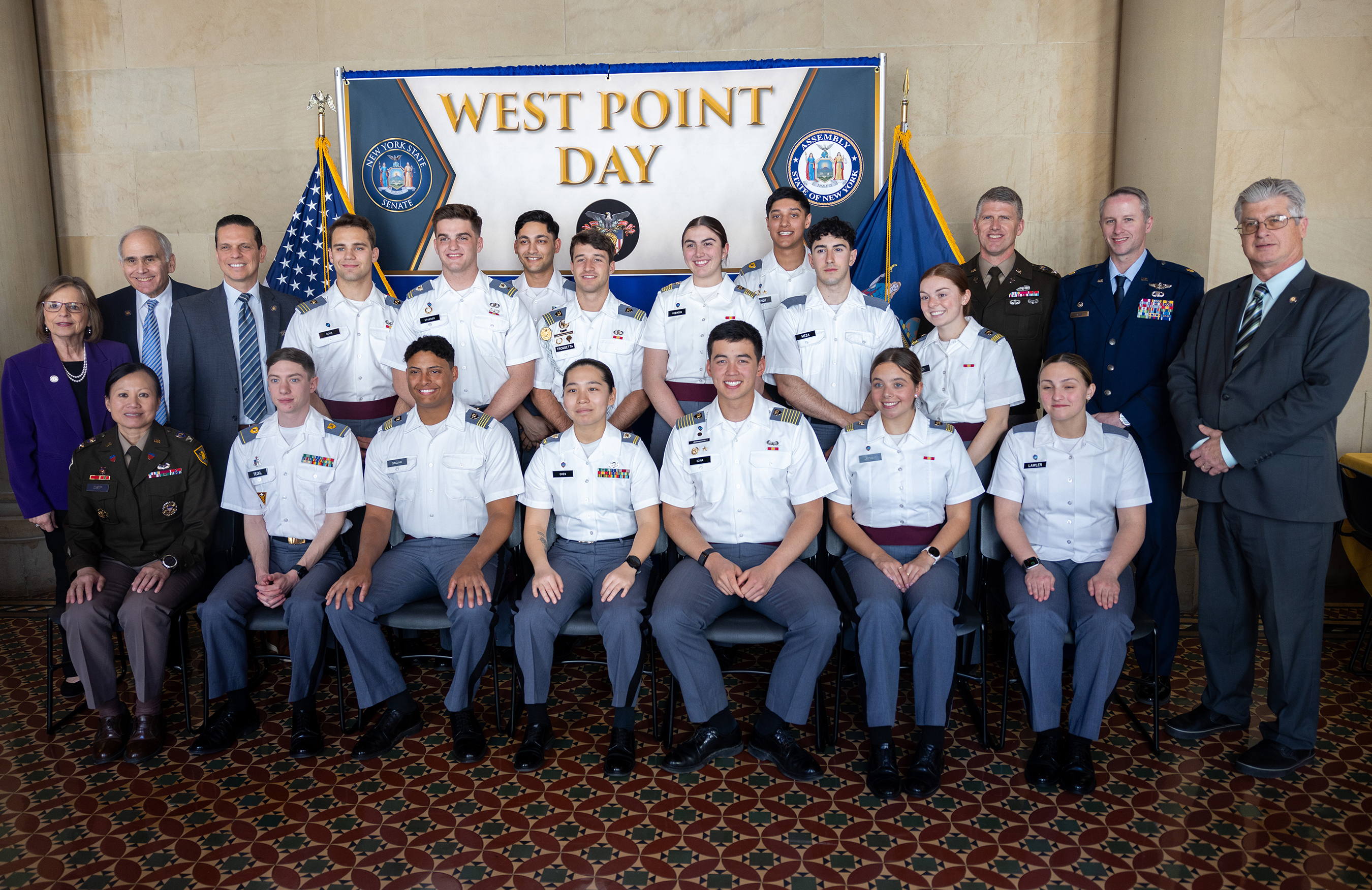 The New York Legislature honored the U.S. Military Academy during the 73rd annual West Point Day in Albany on April 9 at the State Capitol Building in Albany, N.Y.  (Photo by Eric S. Bartelt / USMA PAO-VI)