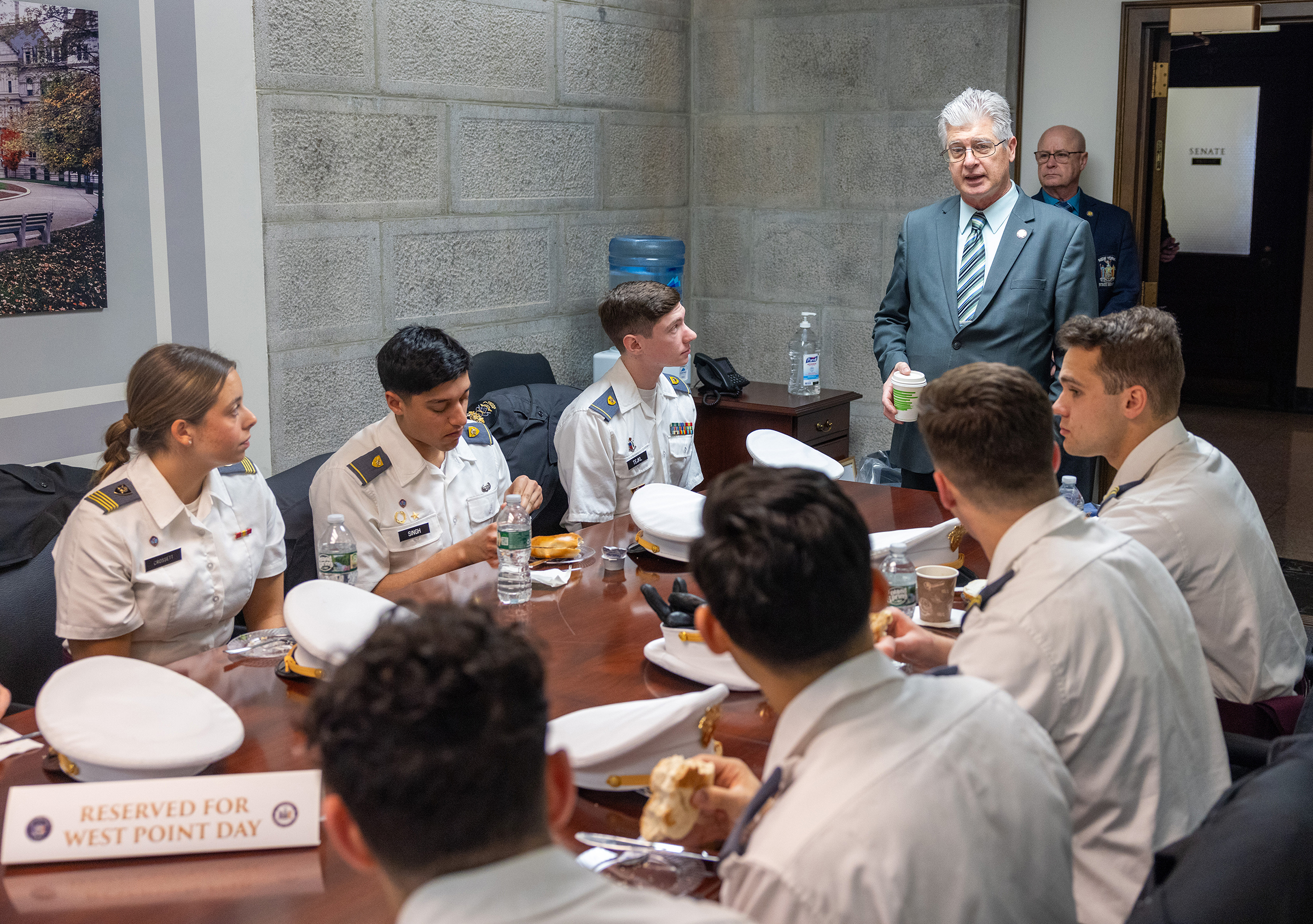 The New York Legislature honored the U.S. Military Academy during the 73rd annual West Point Day in Albany on April 9 at the State Capitol Building in Albany, N.Y.  (Photo by Eric S. Bartelt / USMA PAO-VI)