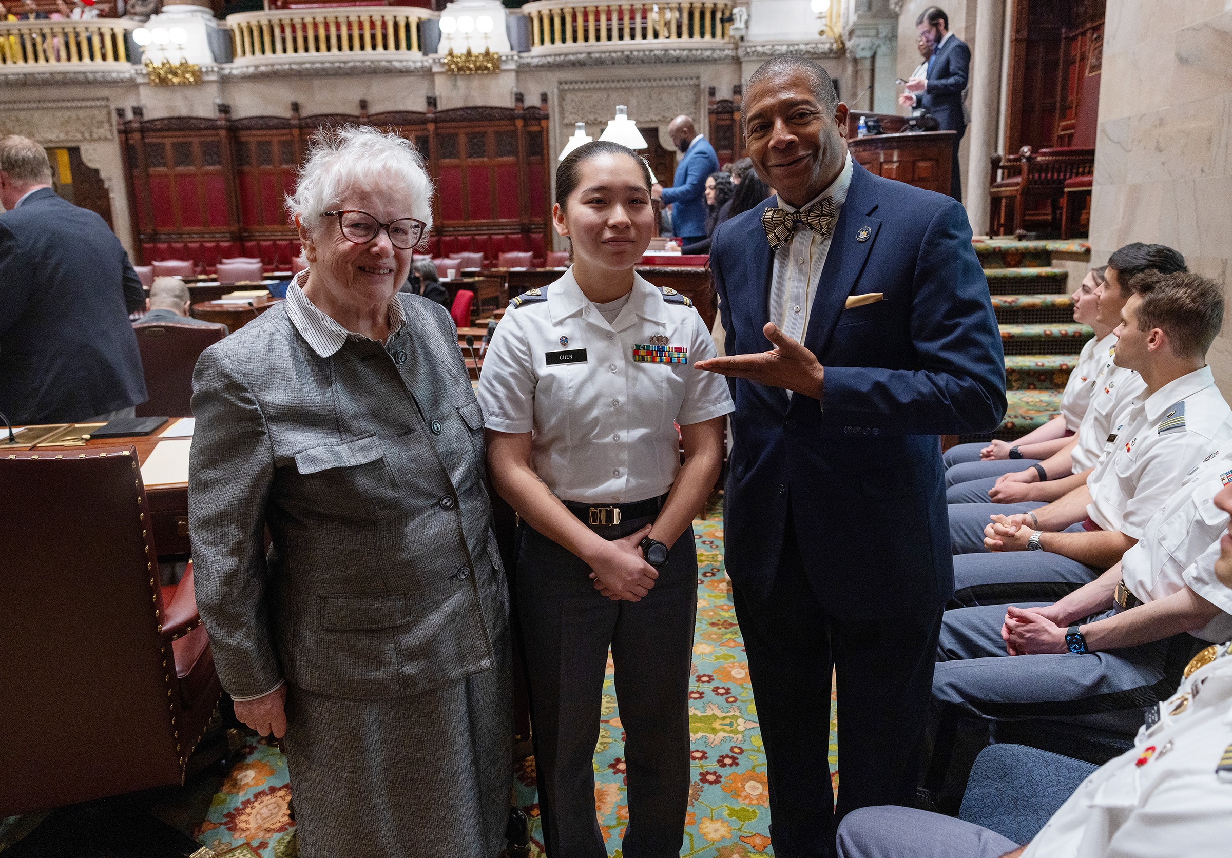 The New York Legislature honored the U.S. Military Academy during the 73rd annual West Point Day in Albany on April 9 at the State Capitol Building in Albany, N.Y.  (Photo by Eric S. Bartelt / USMA PAO-VI)