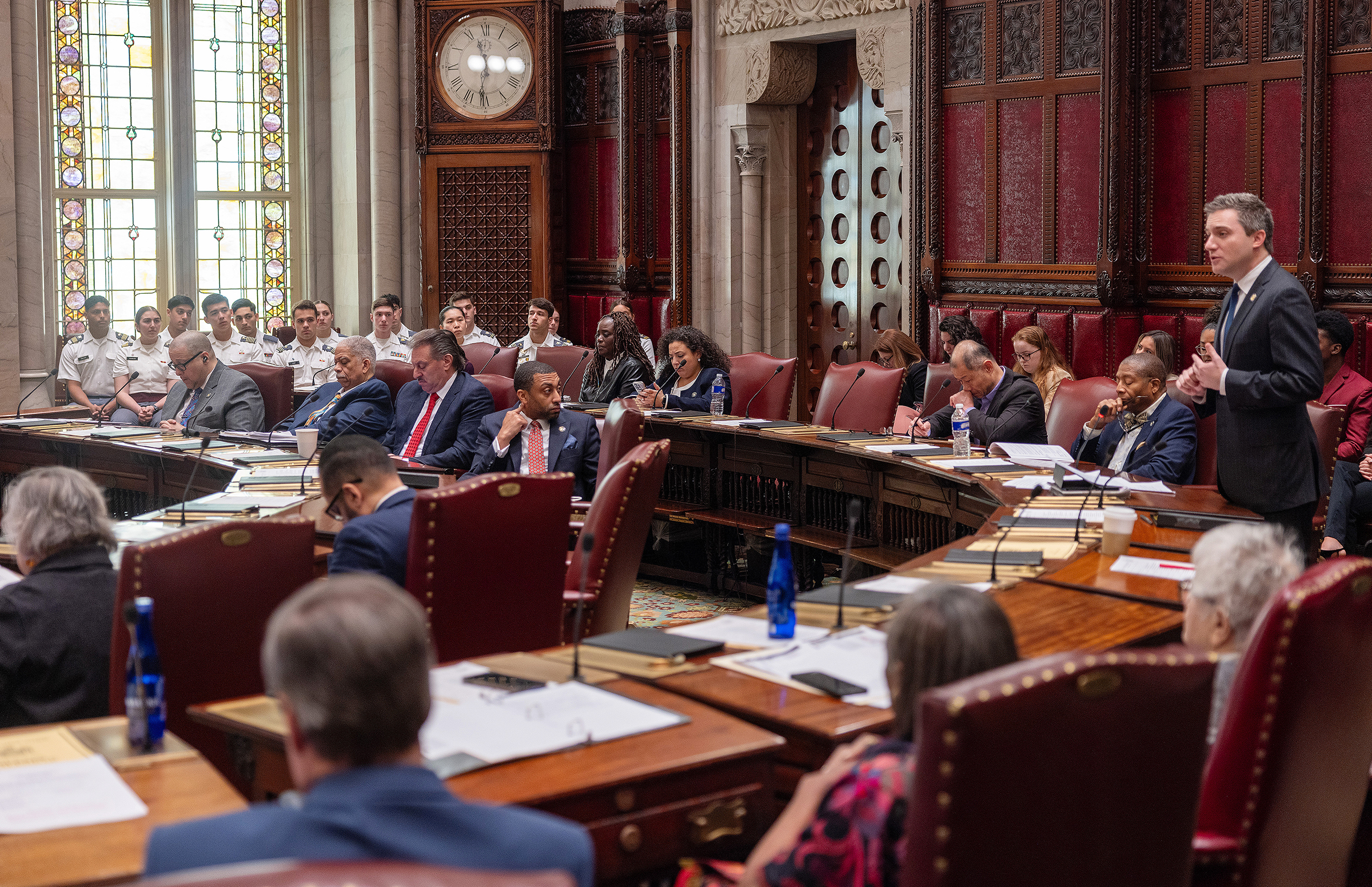 The New York Legislature honored the U.S. Military Academy during the 73rd annual West Point Day in Albany on April 9 at the State Capitol Building in Albany, N.Y.  (Photo by Eric S. Bartelt / USMA PAO-VI)