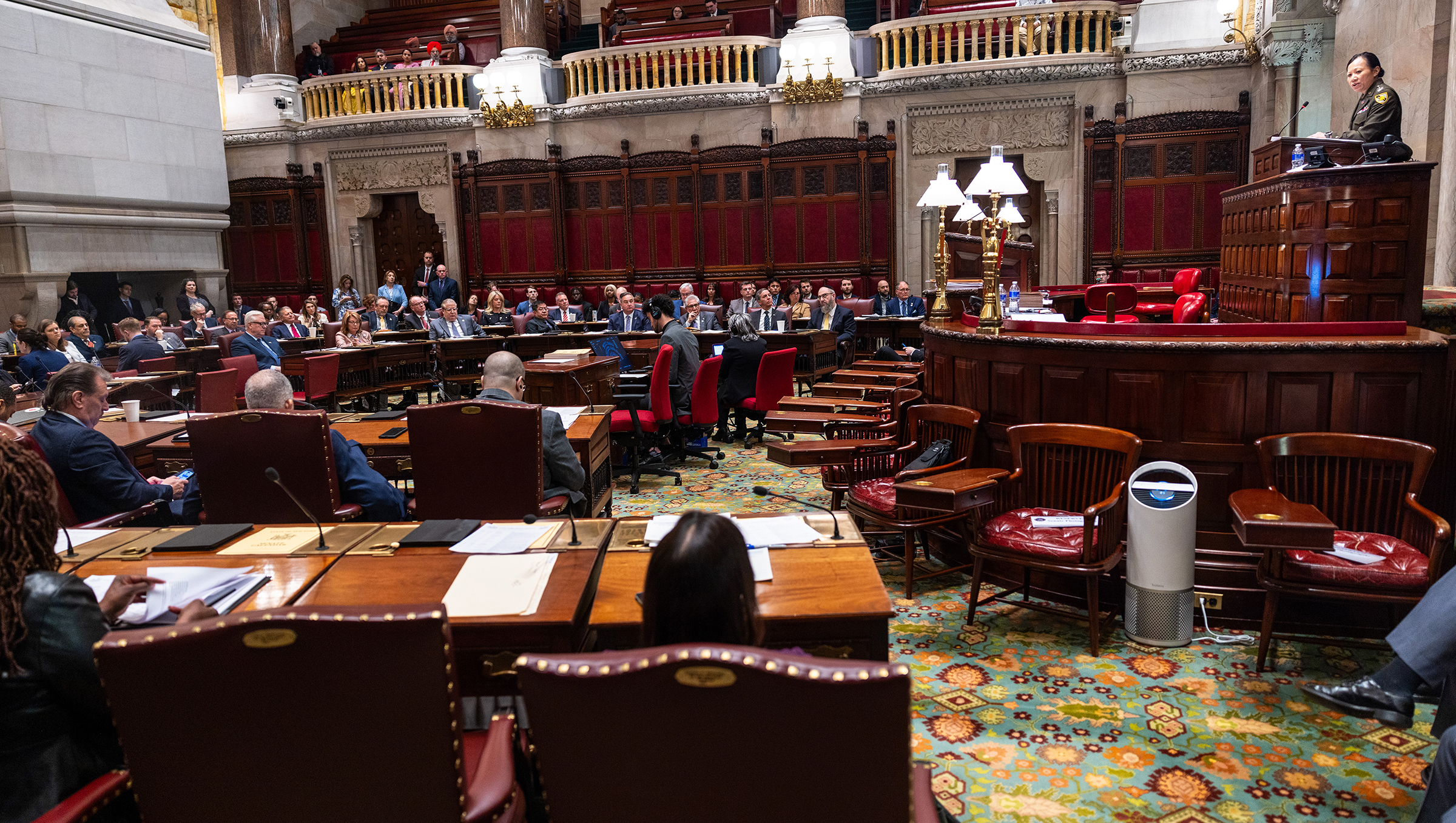 The New York Legislature honored the U.S. Military Academy during the 73rd annual West Point Day in Albany on April 9 at the State Capitol Building in Albany, N.Y.  (Photo by Eric S. Bartelt / USMA PAO-VI)
