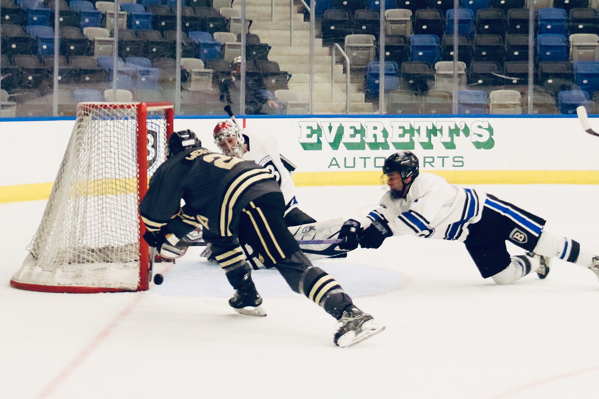 Army West Point Men's Club Hockey team began last weekend ranked No. 2 in the Northeast Region of the American Collegiate Hockey Association, and the Black Knights solidified that position with victories at No. 1 Northeastern and No. 4 Bentley in the Boston area on Jan. 18 and 19.  (Photo provided by Army West Point Club Hockey)