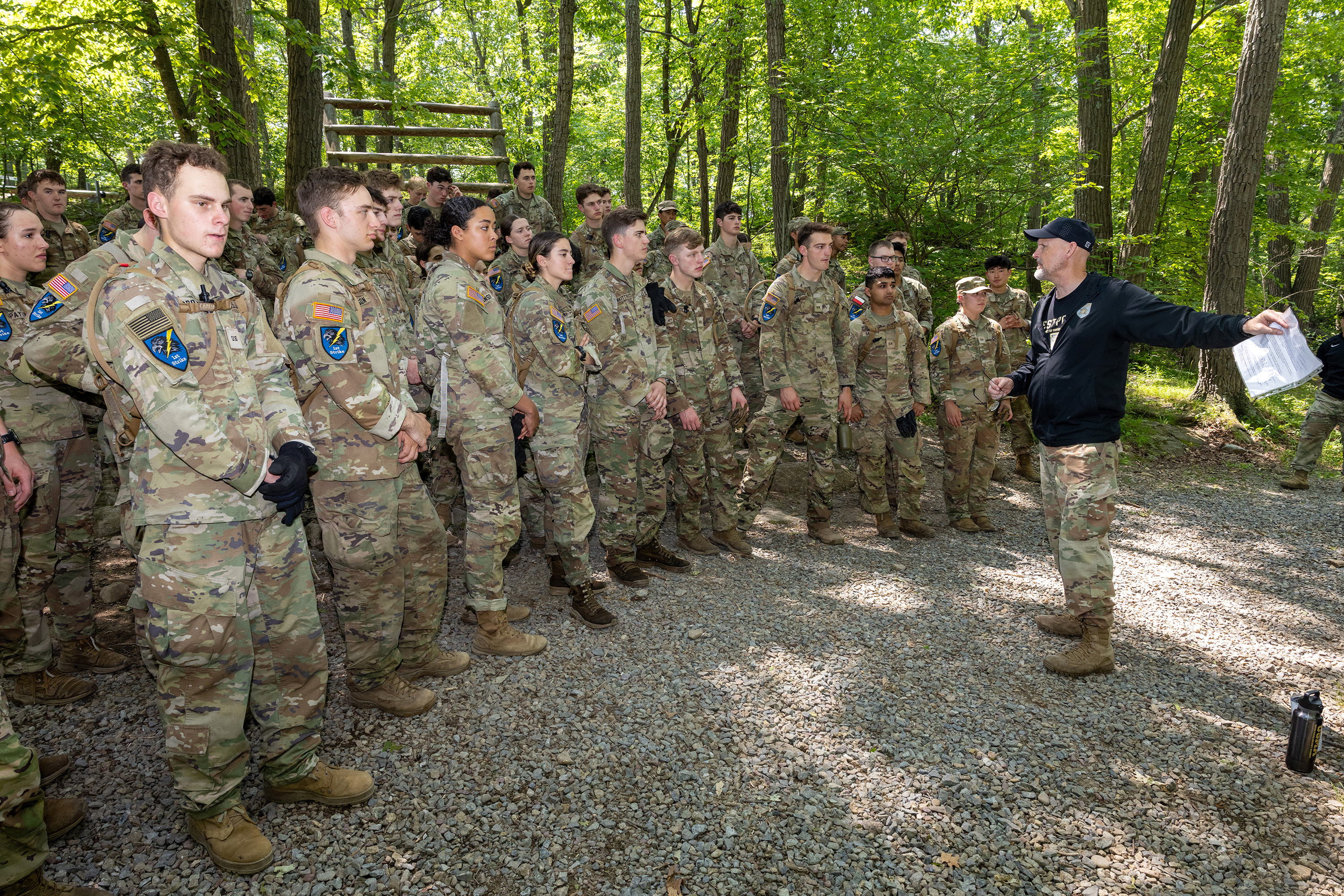 Cadet Field Training I cadets continued to build their strengths and confidence by conquering the Water Confidence Course and the Marne Confidence Course on June 5 at each location in Camp Buckner.  (Photo by Eric S. Bartelt/USMA PAO-VI)
