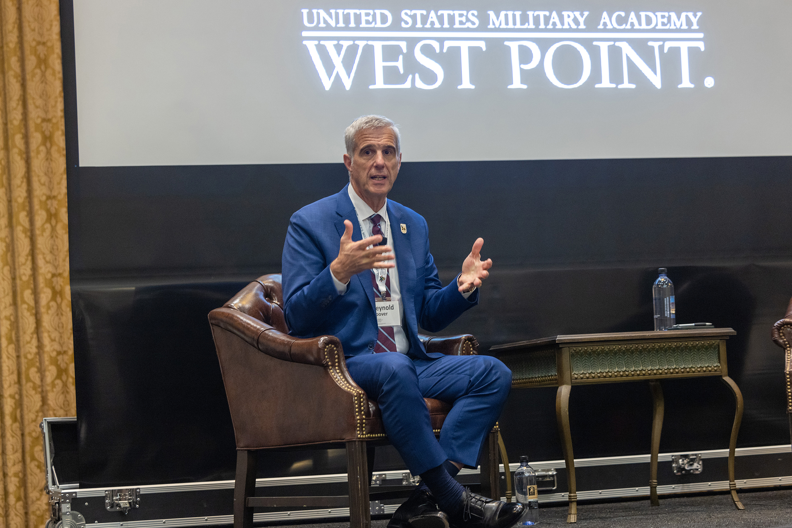 Retired Lt. Gen. and current CEO of LA28, Reynold Hoover, was the keynote speaker during the final evening of the three-day McDonald Conference of Leaders of Character (MCLC) on March 8 at the West Point Club. The conference is considered a premier, transformative, short-duration leadership experience for emerging global student-leaders who unite with pre-eminent world-leaders to establish enduring partnerships. It is meant to inspire attendees with the understanding the importance of leadership and leading