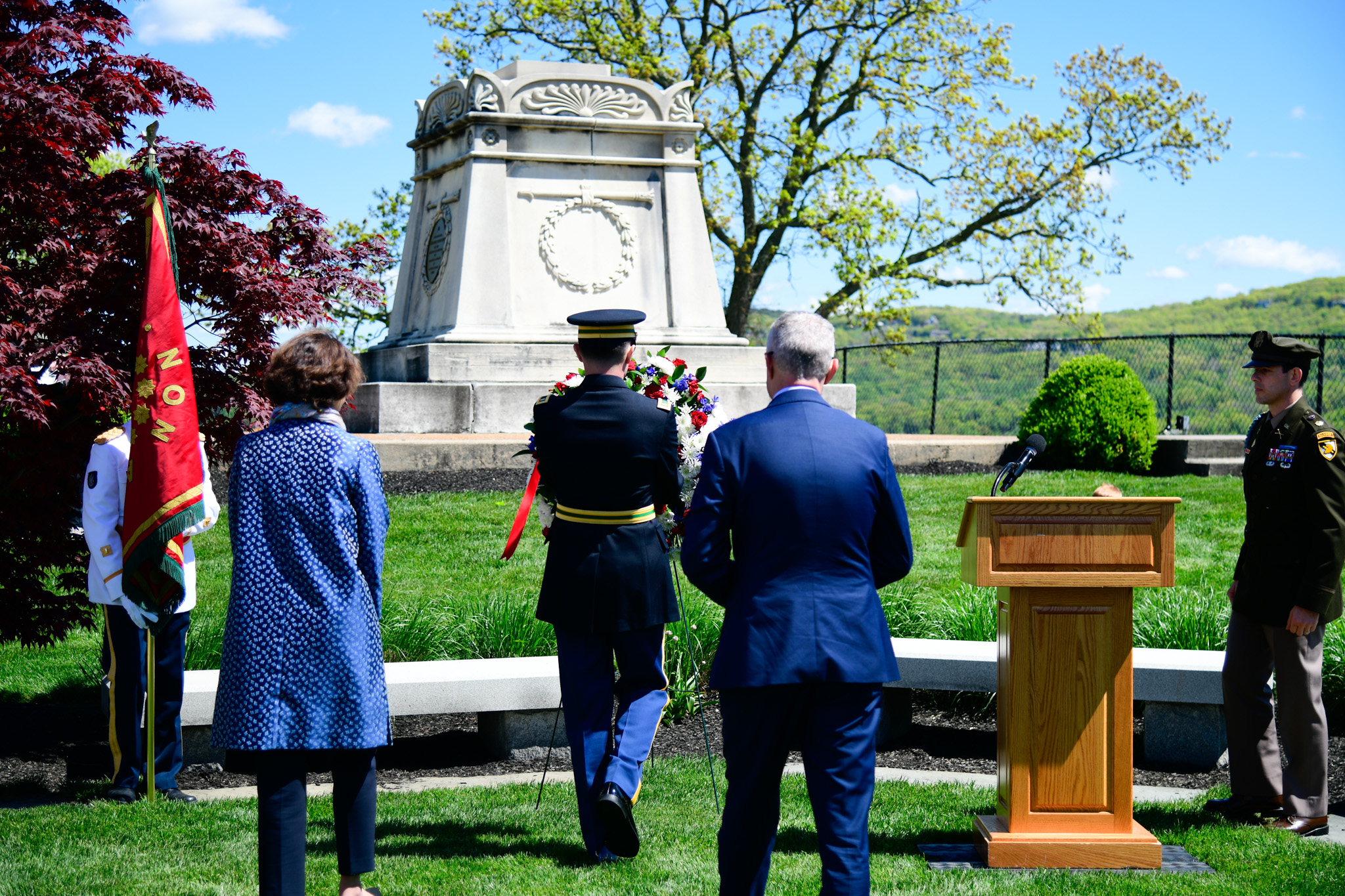 The U.S. Military Academy hosted the annual National Gen. Tadeusz Kościuszko Observance at the Kościusko Memorial, commemorating the 277th Anniversary year of the birth of Tadeusz Kościuszko (1746-1817).  Photo by Sgt. 1st Class Luisito Brooks/ USMA PAO.