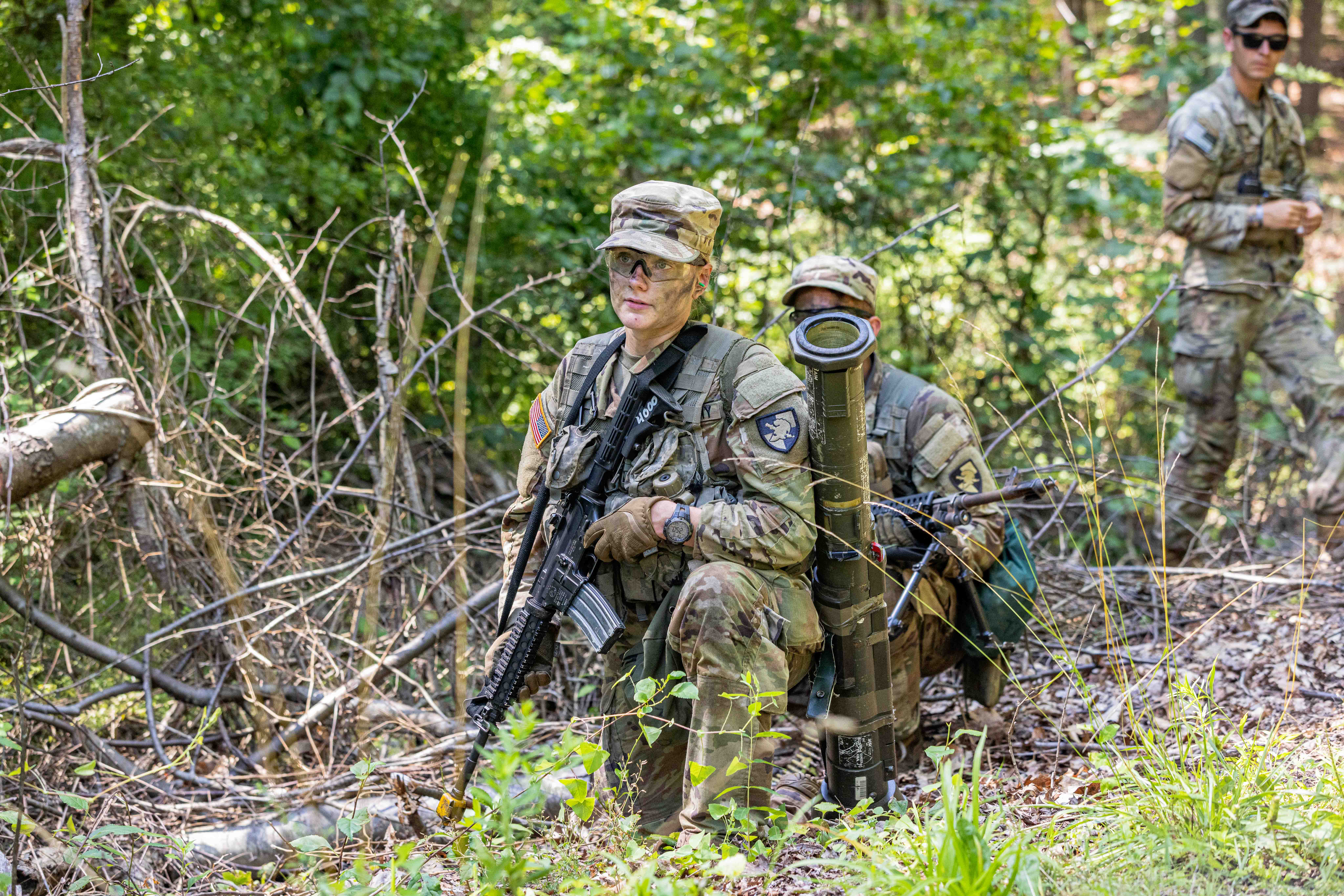 The ever-evolving process of the Army Warfighter continued as the U.S. Military Academy used the landscape of Cadet Leadership Development Training (CLDT) to determine if artificial intelligence could assist Army leaders with tactical operations. The Class of 2024 Cadets helped push that plan into practice during the second part of the training event from July 22-28 at Camp Buckner. Photo by Jorge Garcia/ USMA PAO.