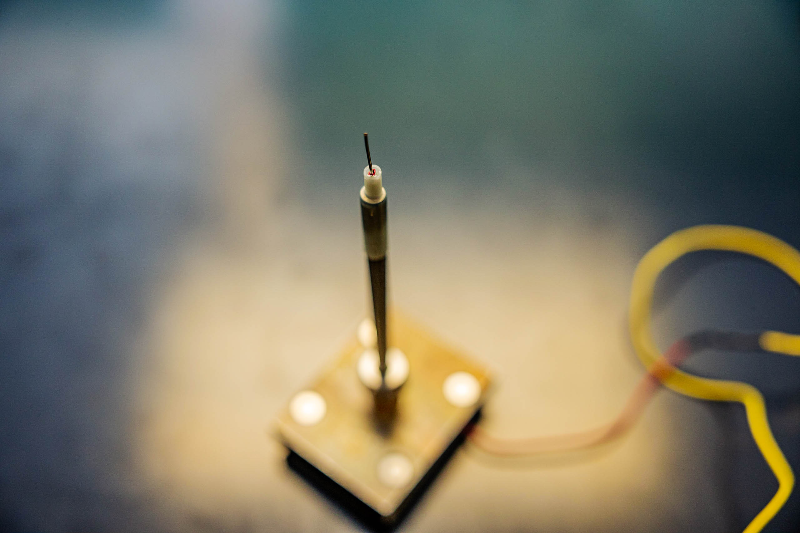 The PLASMA team's laboratory Langmuir Probe. Photo by Jorge Garcia/ USMA PAO. 