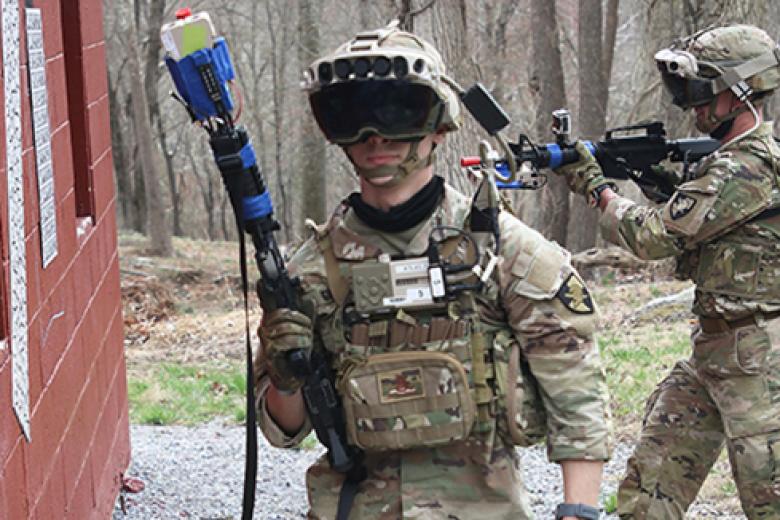 The Microsoft Integrated Visual Augmentation System (IVAS), in coordination with the U.S. Military Academy, performed a multi-day data collection exercise to enhance and train the IVAS device Squad Immersive Virtual Trainer (SiVT) AI-powered environmental mapping and device positional-tracking technology March 18-22 and April 8-12 at Range 16.