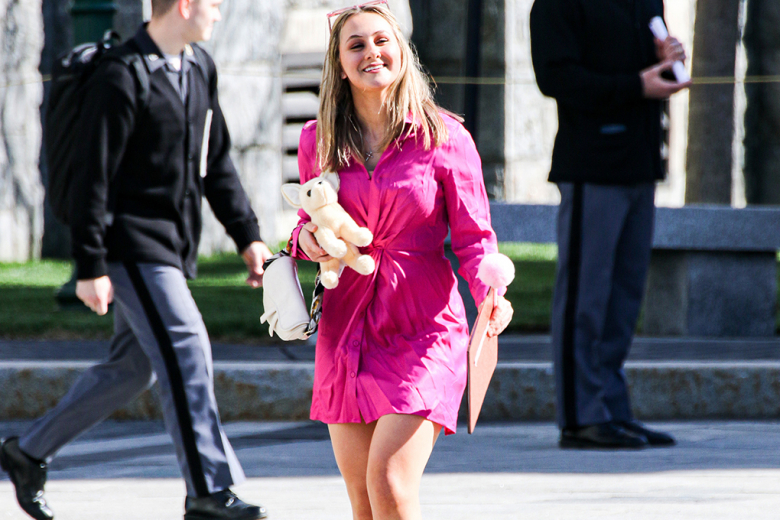 Every semester, U.S. Military Academy cadets continue the tradition of the Social Sciences Run by finding creative, unusual and comedic ways of turning in their SOSH papers when they are due. On April 11, costumed cadets dashed, walked, carted, strolled or were carried in a parade of amusement before a cheering crowd of cadets through Central Area to their final destination at Lincoln Hall to meet their deadline. The SOSH paper, which is the signature writing assignment in the required “Introduction to 